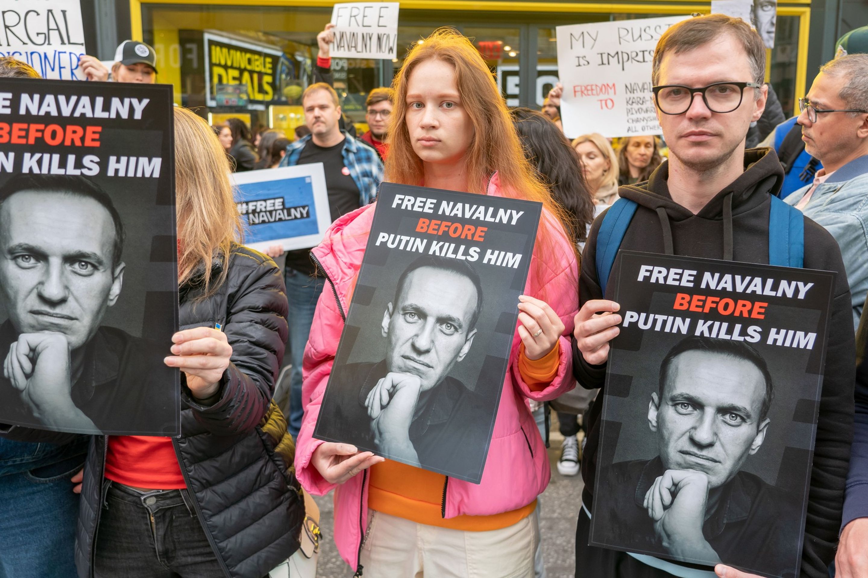 Demonstrace za propuštění Alexeje Anatoljeviče Navalného v New Yorku, 21. 1. 2023 - Alexej Anatoljevič Navalnyj (4/14)