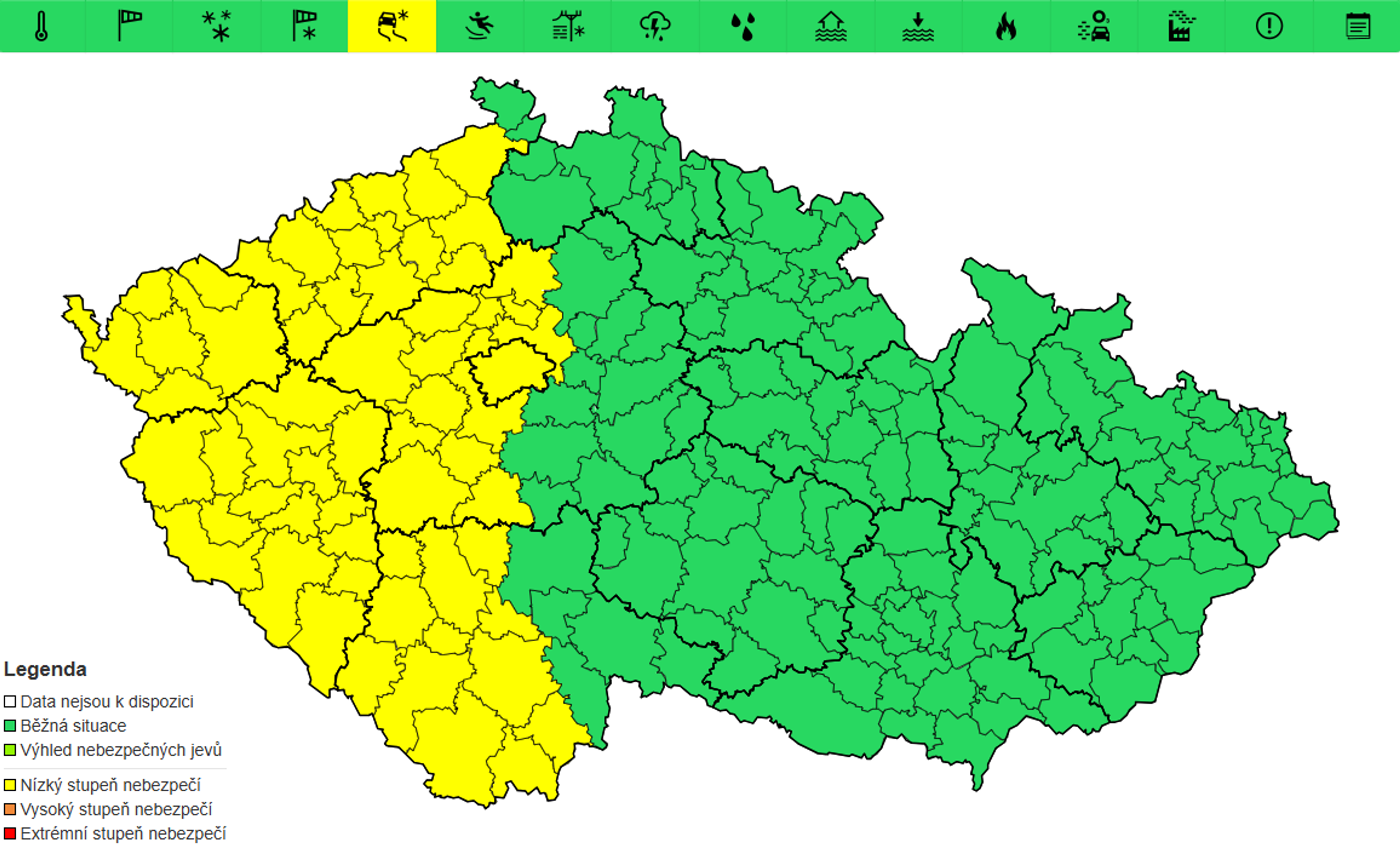 Výstraha před náledím - Předpověď počasí (3/3)