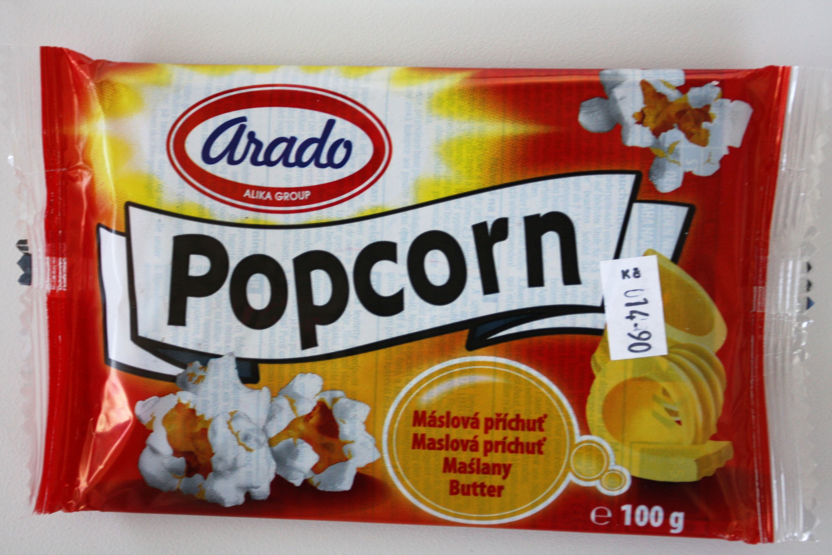 VÍTĚZ TESTU - 1. MÍSTO: Arado: Popcorn - máslová příchuť - GALERIE: Test popcornů s máslovou příchutí (1/16)