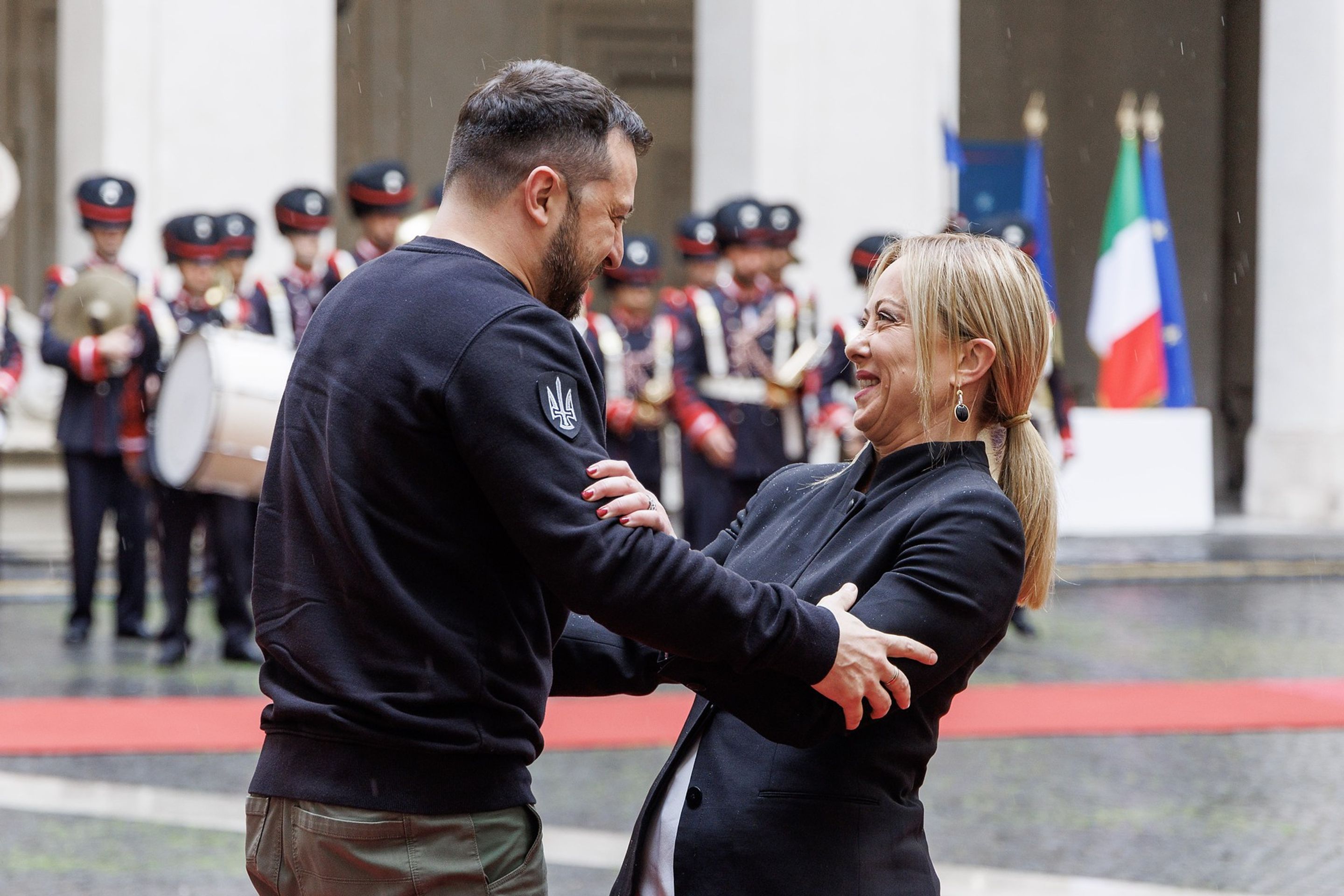 Prezident Ukrajiny Zelenskyj a italská premiérka Meloniová - Ukrajinský prezident Zelenskyj na návštěvě Itálie (3/7)