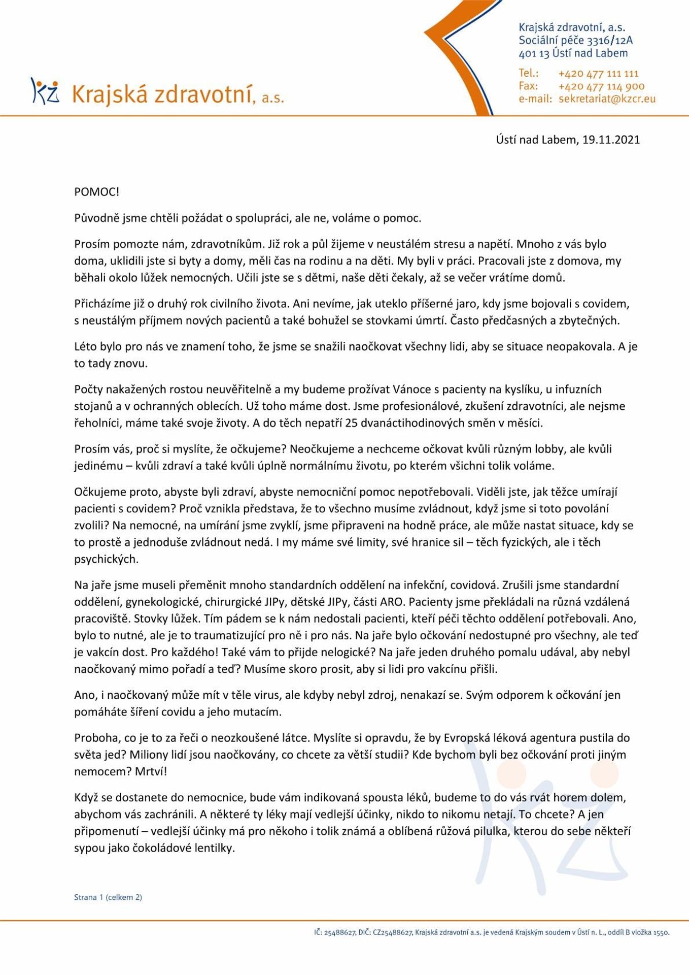 Otevřený dopis hlavních sester (1) - Otevřený dopis sester (1/2)