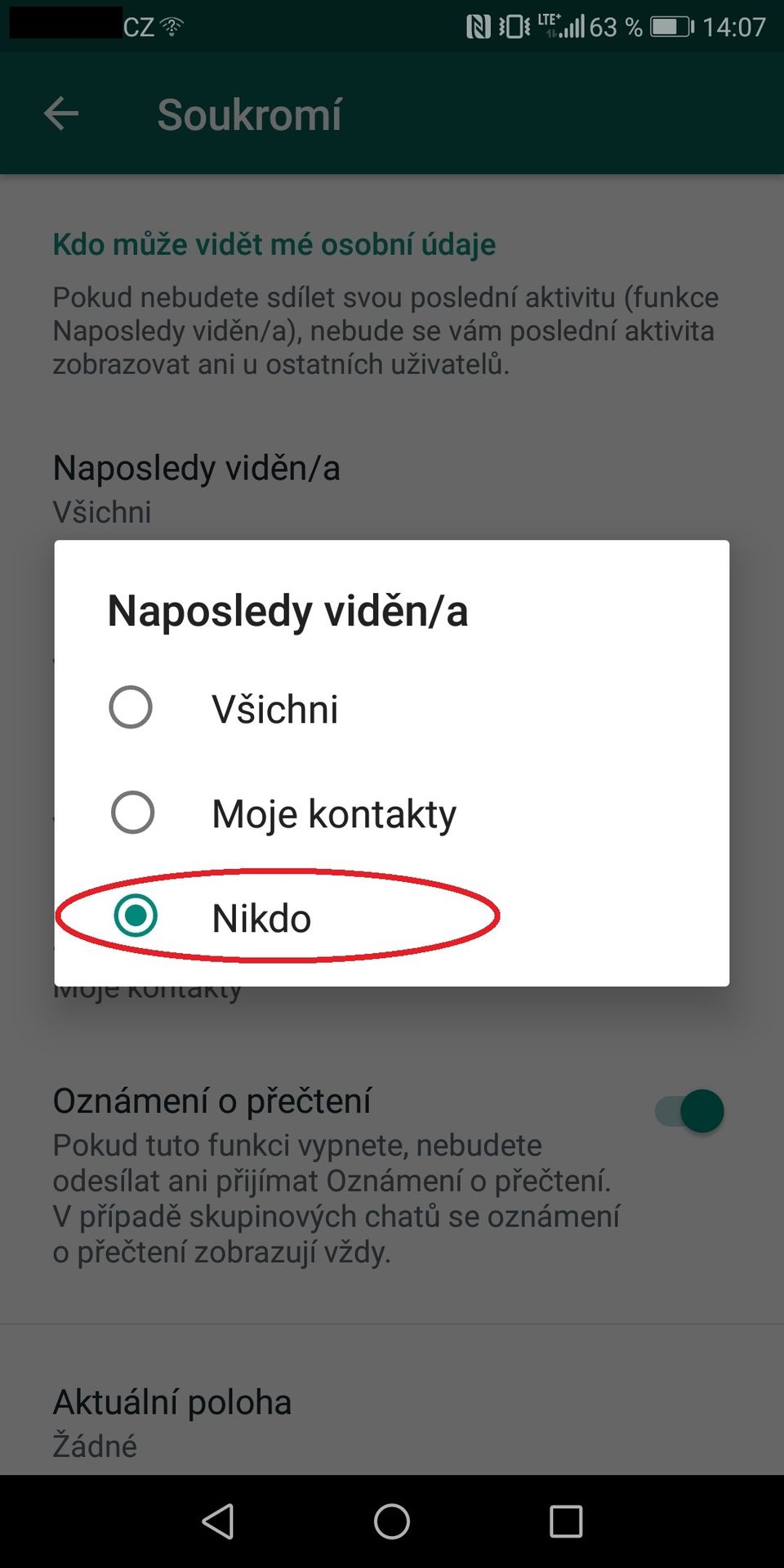 Jak skrýt viditelnost na WhatsApp - 1 - GALERIE: Jak skrýt viditelnost na WhatsApp (6/6)