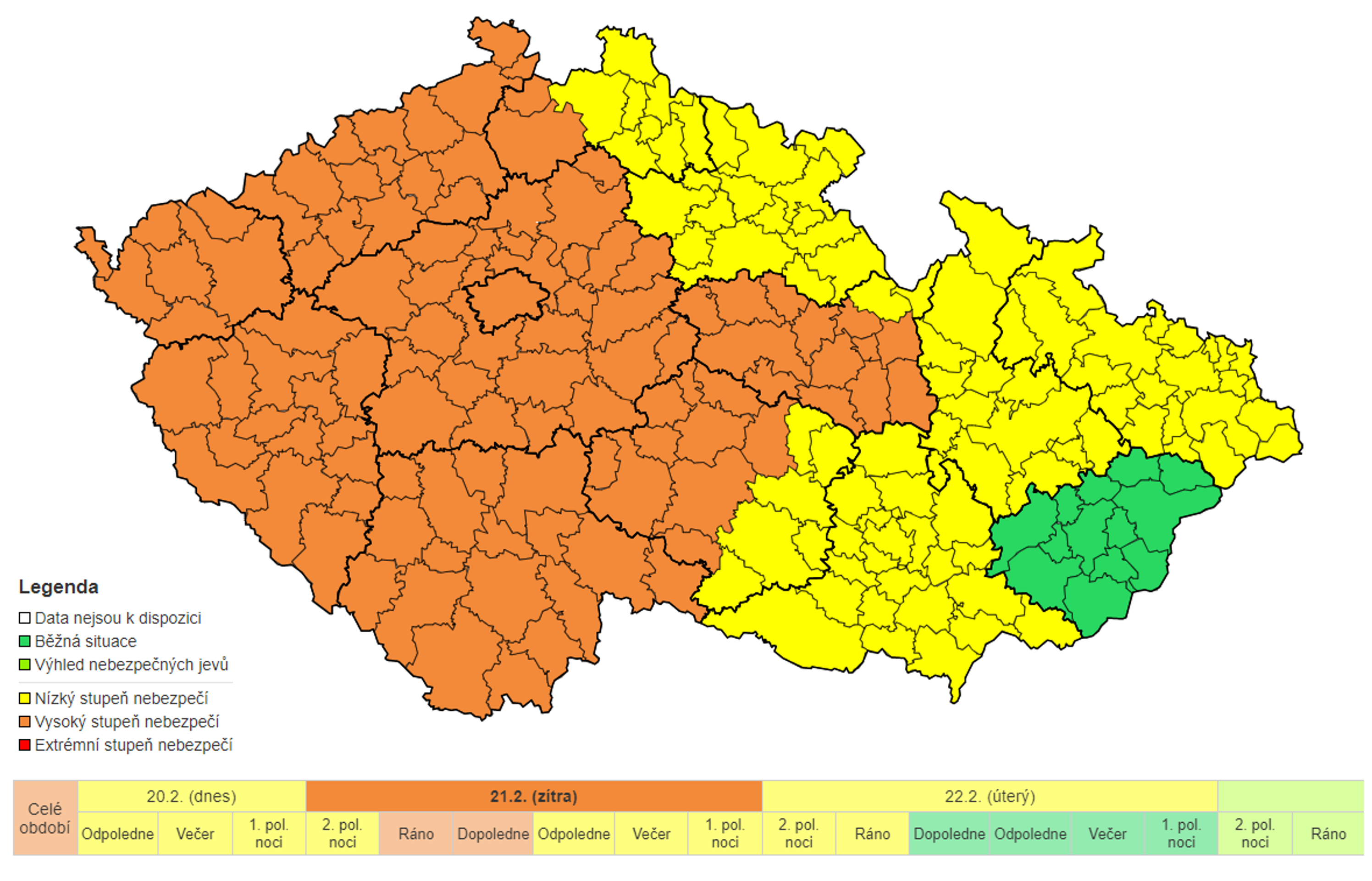 Výstraha před větrem - Výstrahy Českého hydrometeorologického ústavu (2/5)