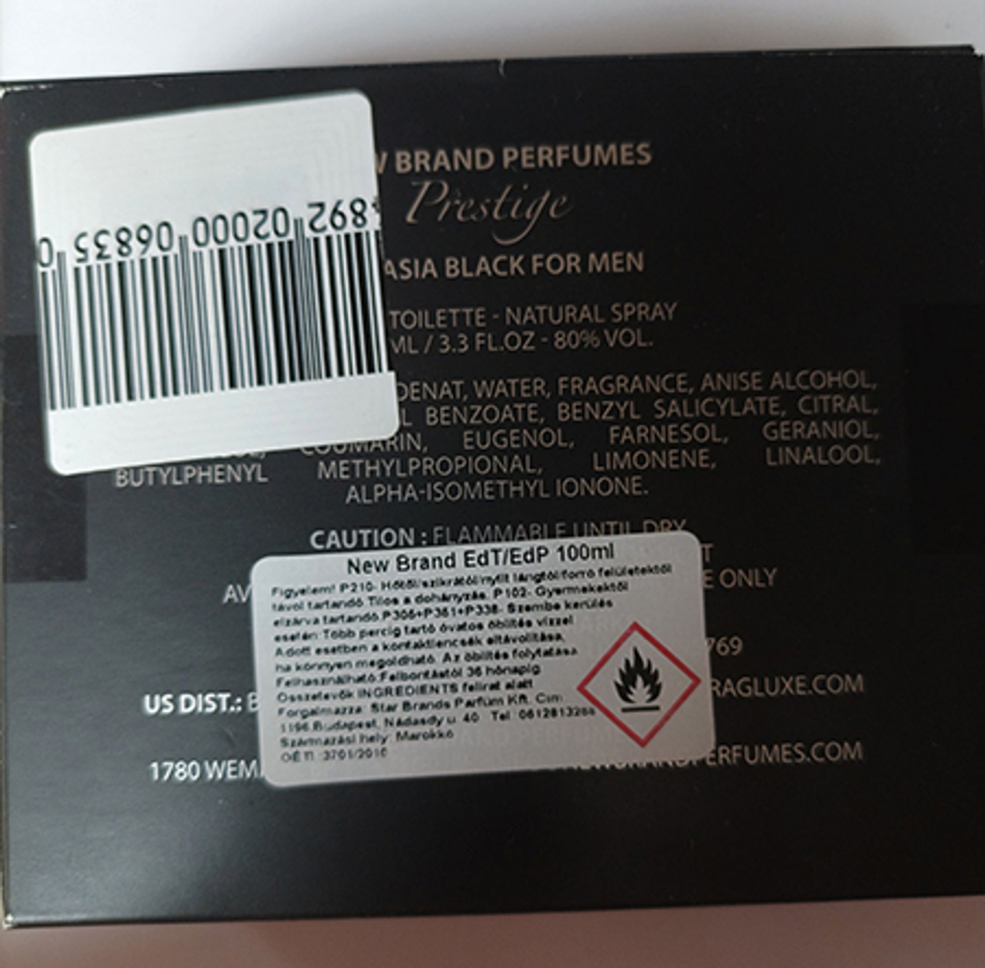 Prestige Extasia Black Eau de Toilette (2) - Závadná kosmetika (8/25)