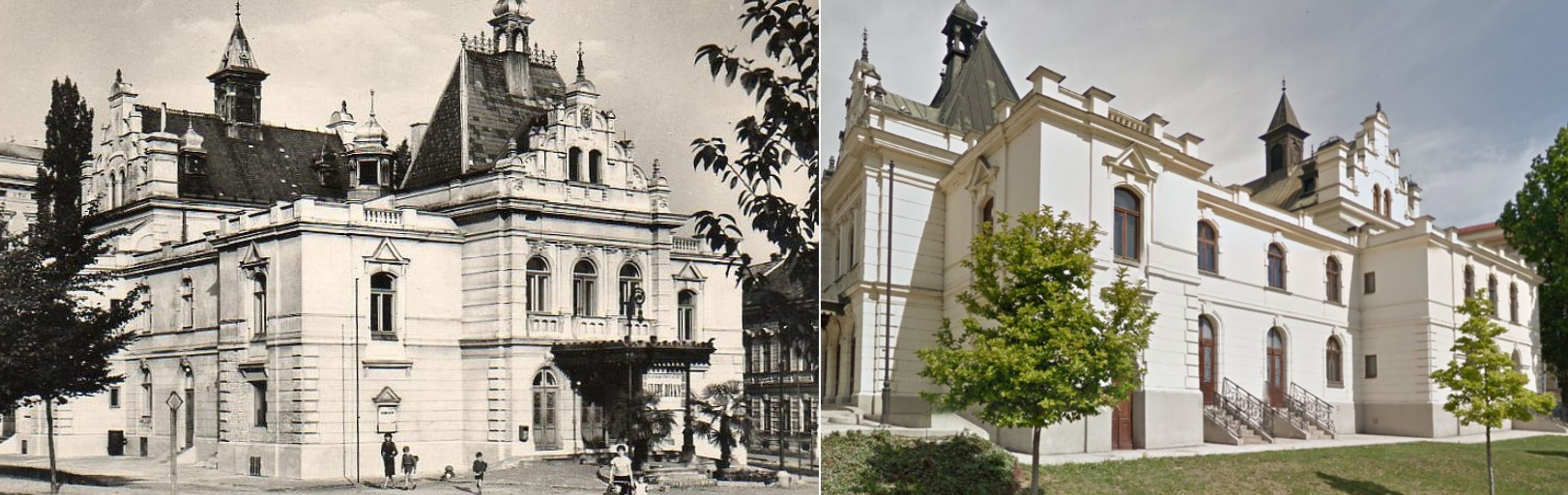 Historické obrázky - Znojmo, divadlo - GALERIE: Jihomoravský kraj dříve a dnes (10/22)