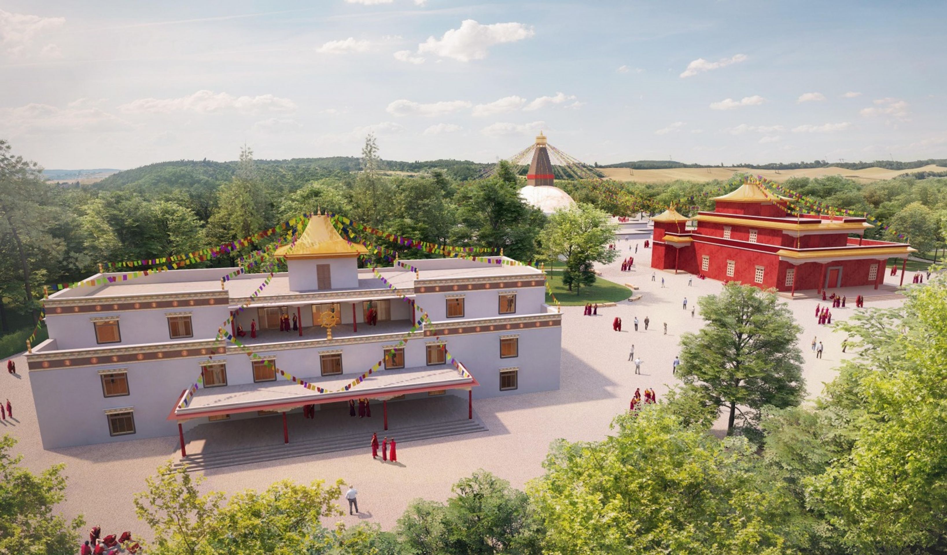 Na Kladensku vyroste buddhistická stavba - 1 - GALERIE. Na Kladensku má vyrůst buddhistické centrum (3/3)