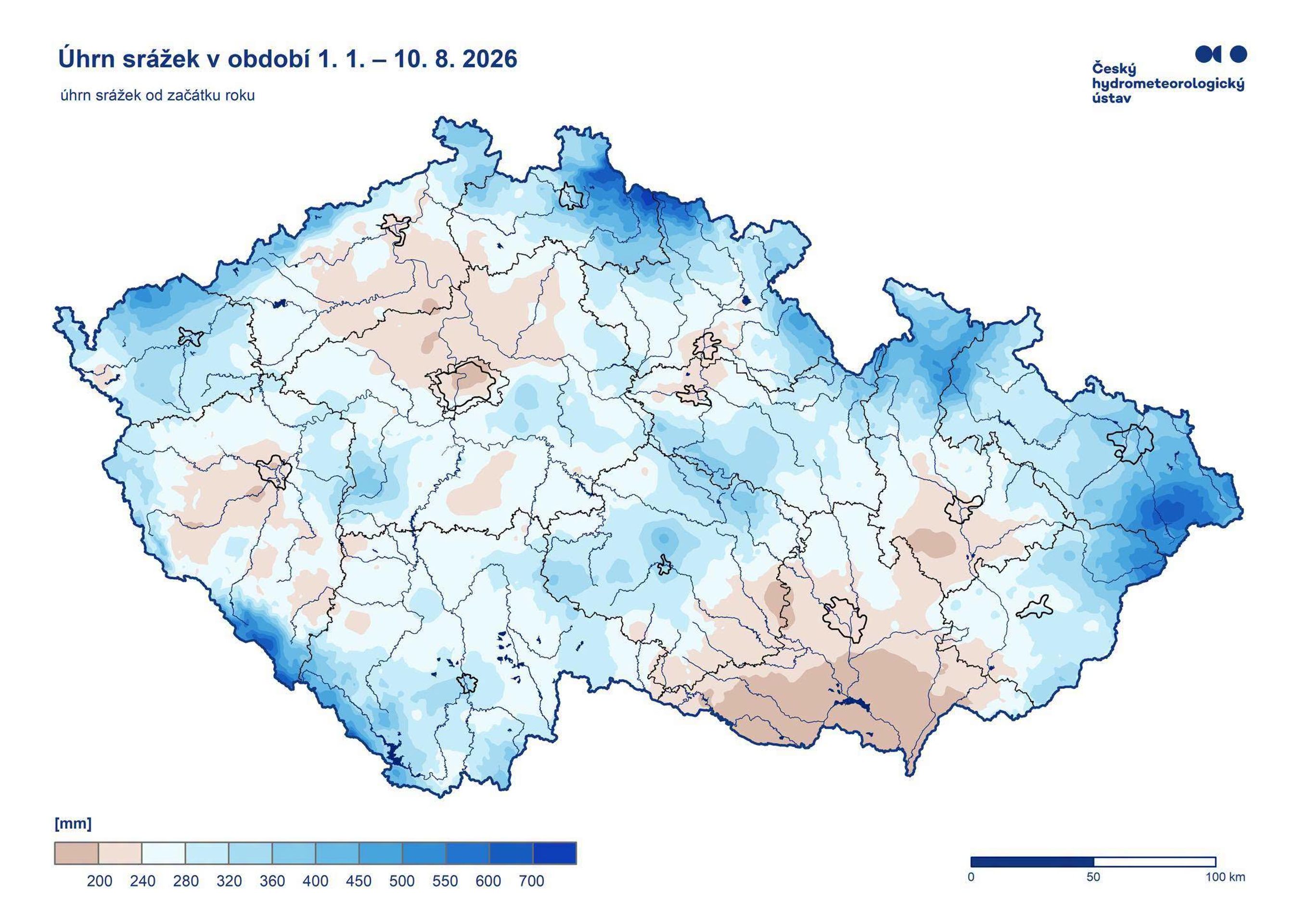 Srážková mapa Česka - Srážková mapa Česka (1/3)
