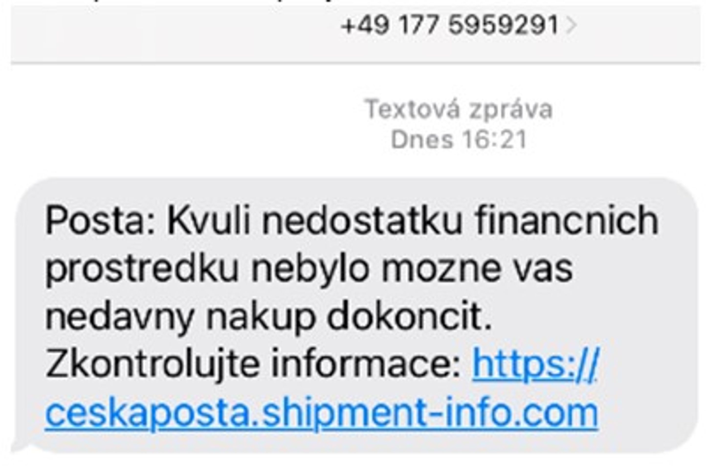 Podvodné SMS a e-maily - Podvodné SMS a e-maily (1/6)