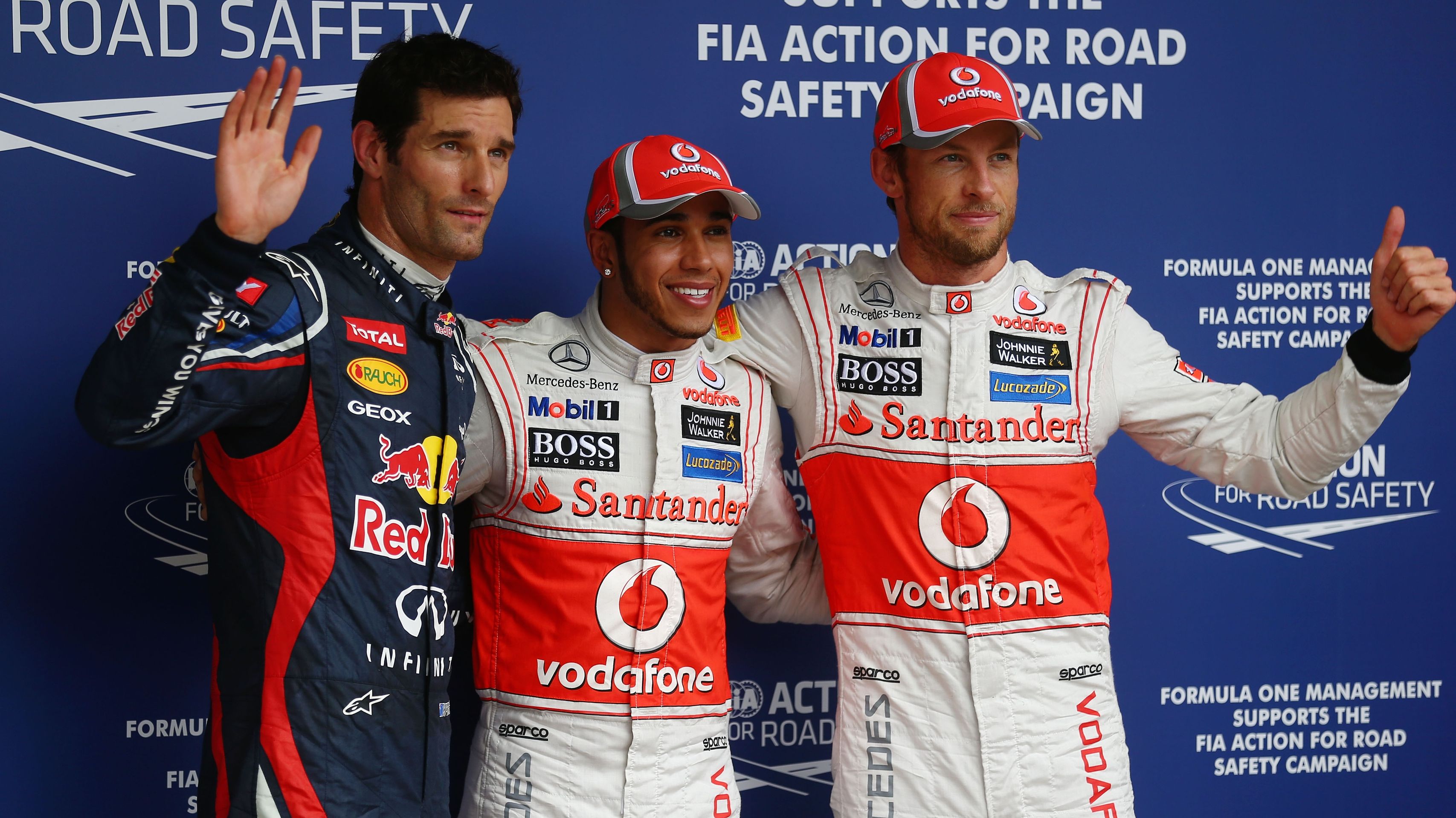 Hamilton, Button, Webber - GALERIE: Facebookový trapas McLarenu (3/5)