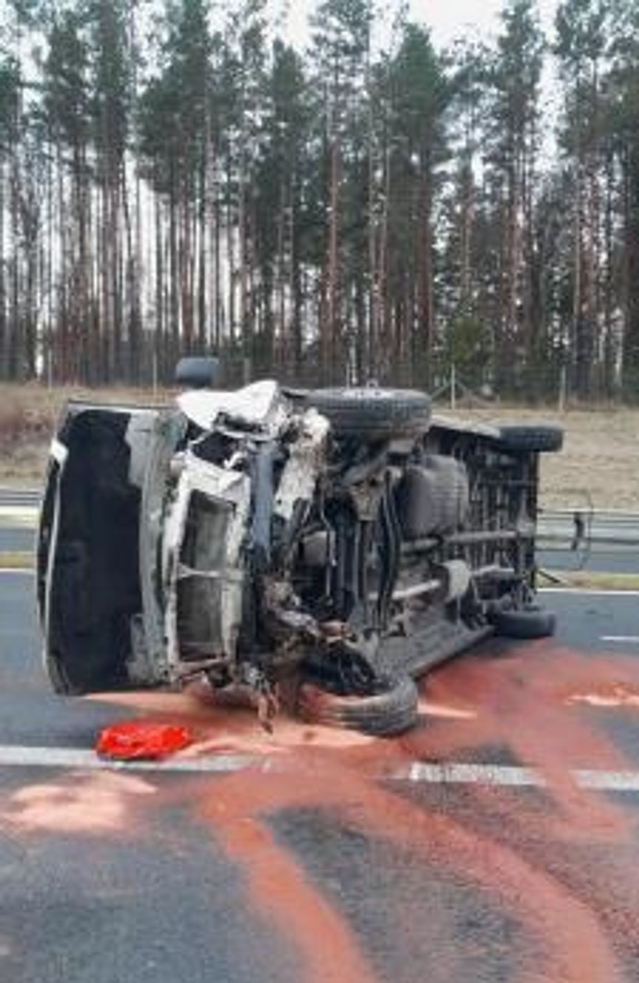 Převrácená dodávka na dálnici D6 - Hromadné nehody na dálnicích D6 a D7 (9/11)