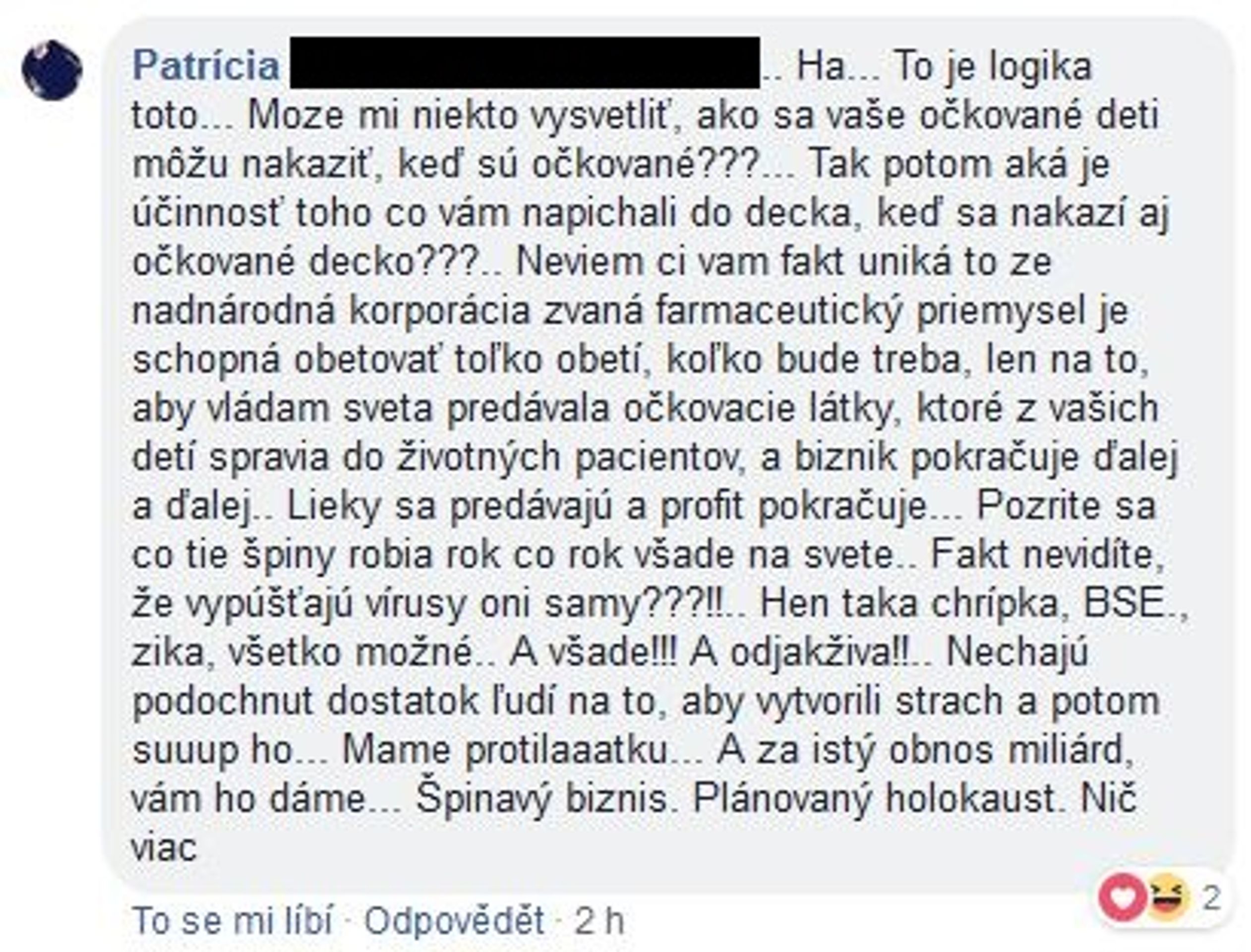 Komentáře lidí na facebooku ke spalničkám - 3 - GALERIE: Komentáře na facebooku TN.cz k očkování proti spalničkám (3/5)