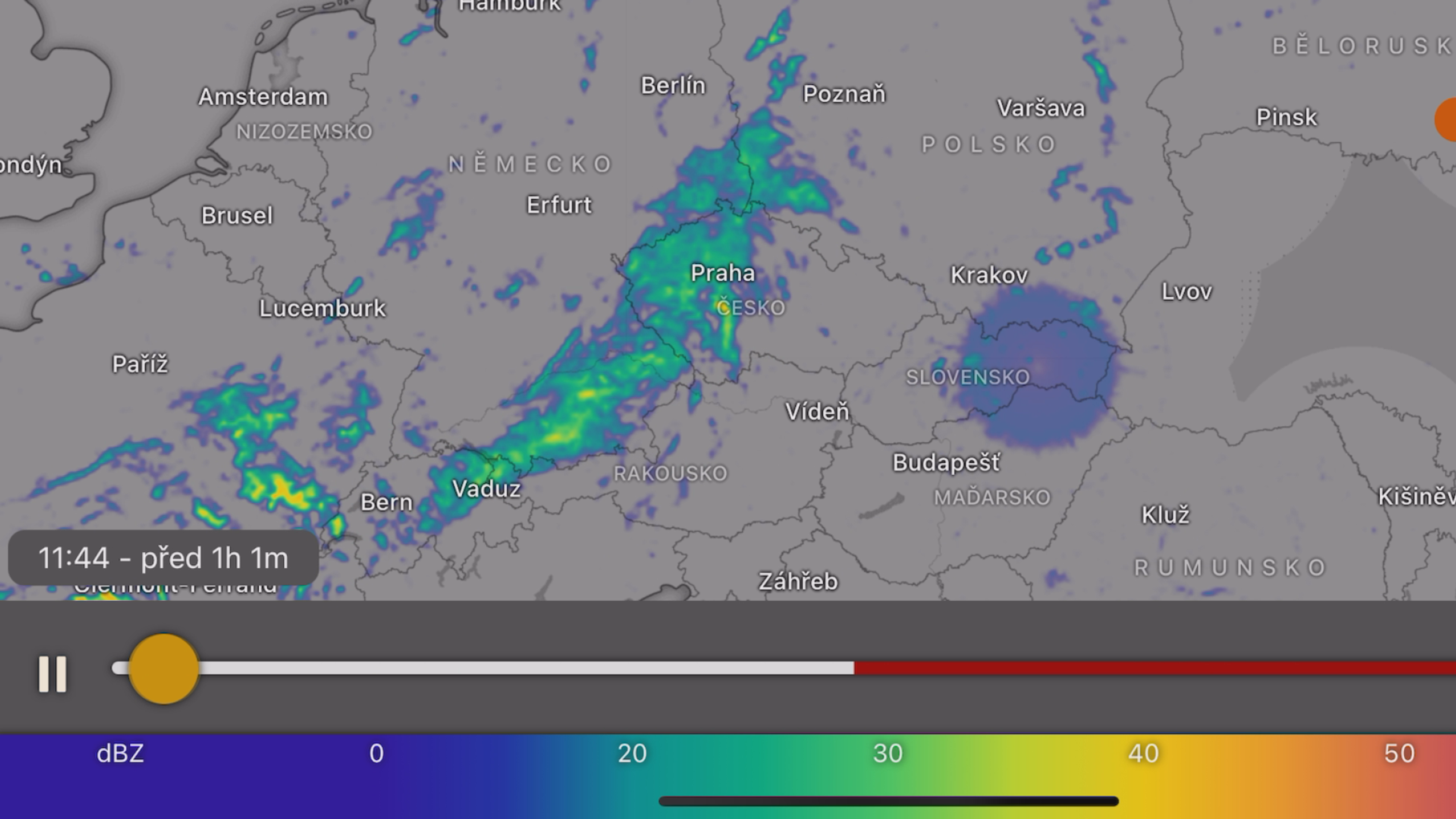 Úkaz na meteorologickém radaru – 7 - Úkaz na meteorologickém radaru (8/10)