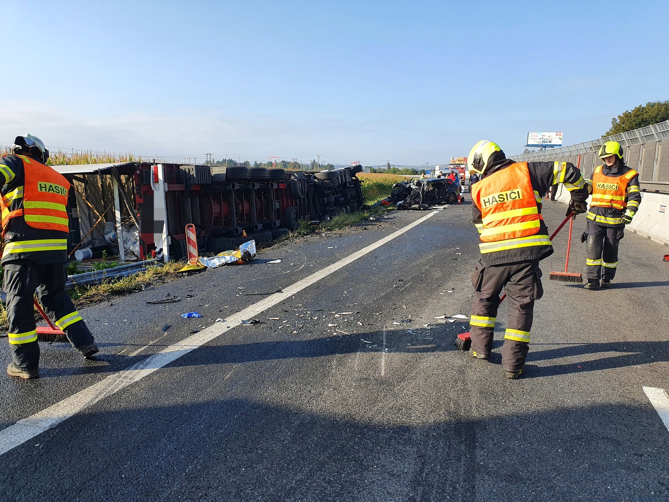 Tragická nehoda u Prostějova - Tragická nehoda na D46 u Prostějova (1/9)