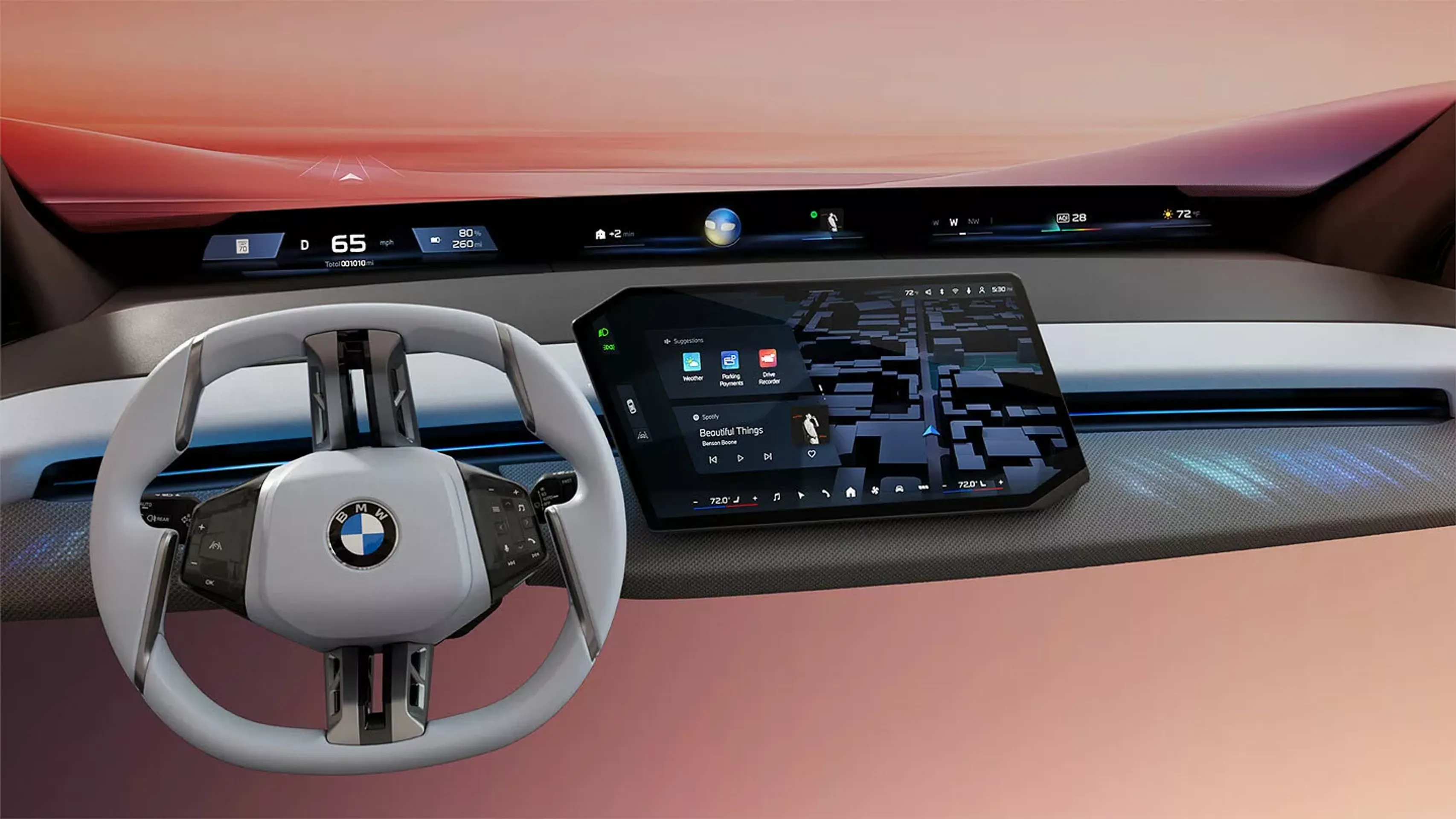 BMW Panoramic iDrive - BMW Neue Klasse a panoramatický displej Panoramic Vision (4/4)
