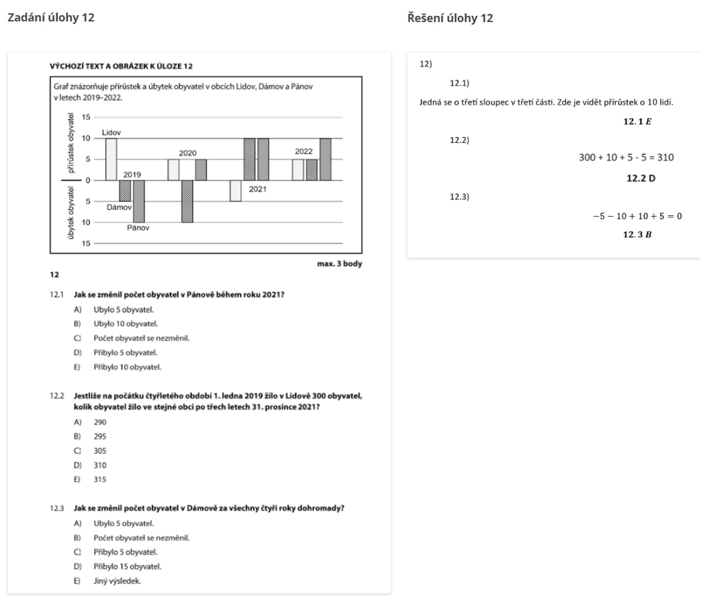 8Úloha12 - Přijímací zkoušky z matematiky s řešením (30/32)