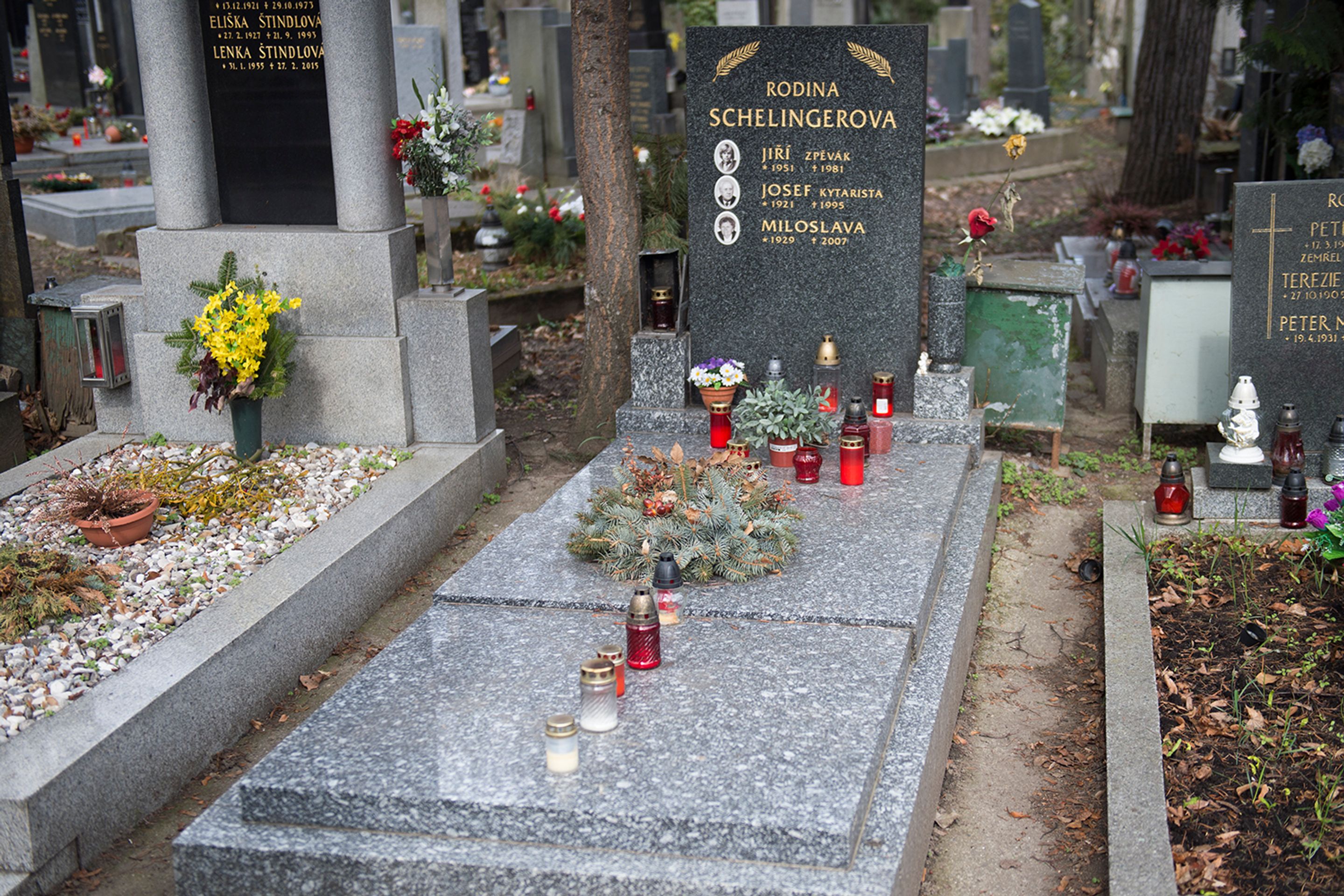 Hroby slavných na Olšanských hřbitovech - Jiří Schelinger (Mapa: číslo 82) - Hroby slavných na Olšanských hřbitovech (11/14)
