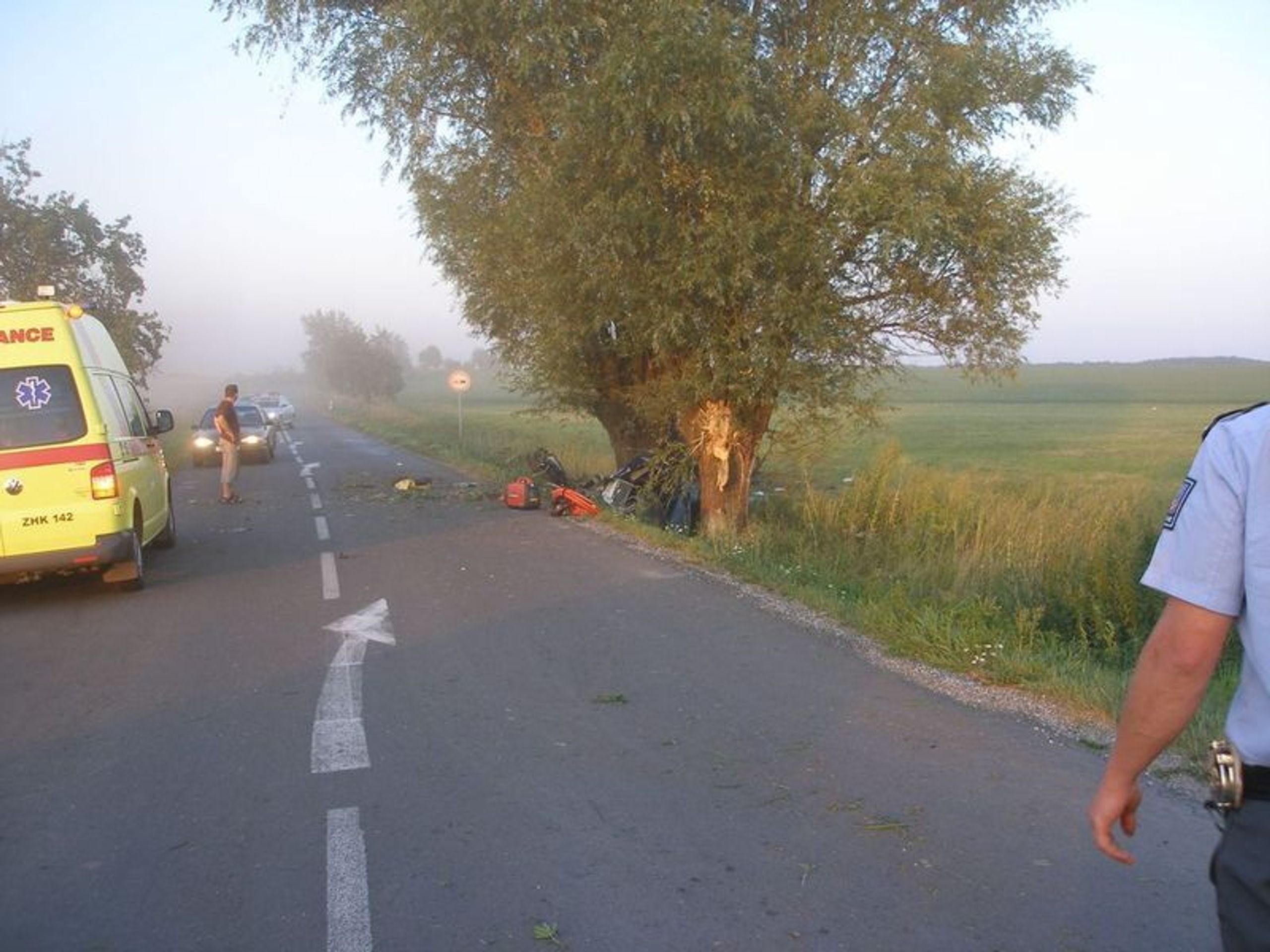 Auto se po nárazu do stromu rozpůlilo-9 - GALERIE: Auto se rozpůlilo o strom (4/9)