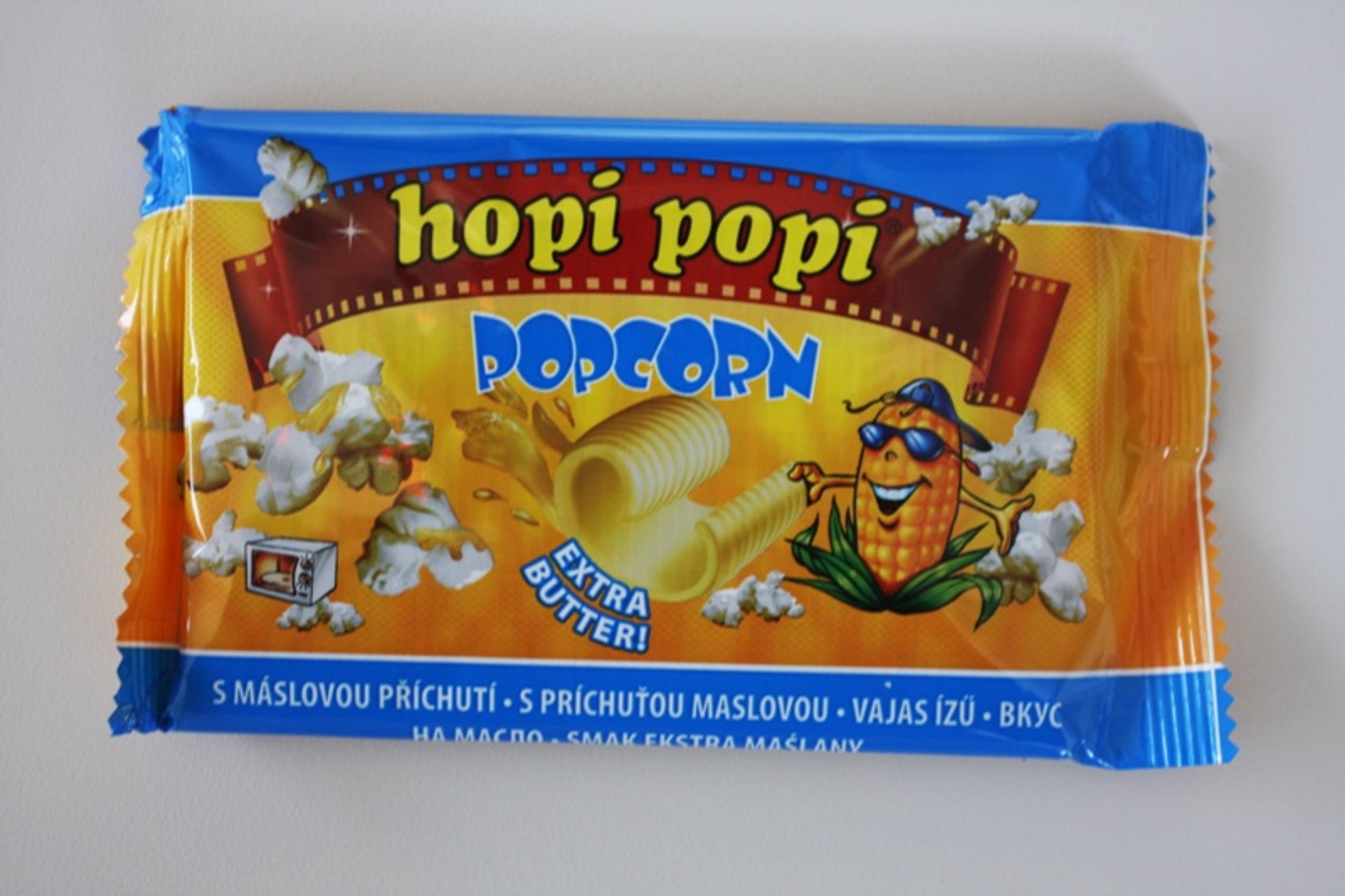 10. místo: Hopi Popi: Popcorn - extra butter (Popcorn do mikrovlnné trouby s máslovou příchutí) - GALERIE: Test popcornů s máslovou příchutí (10/16)