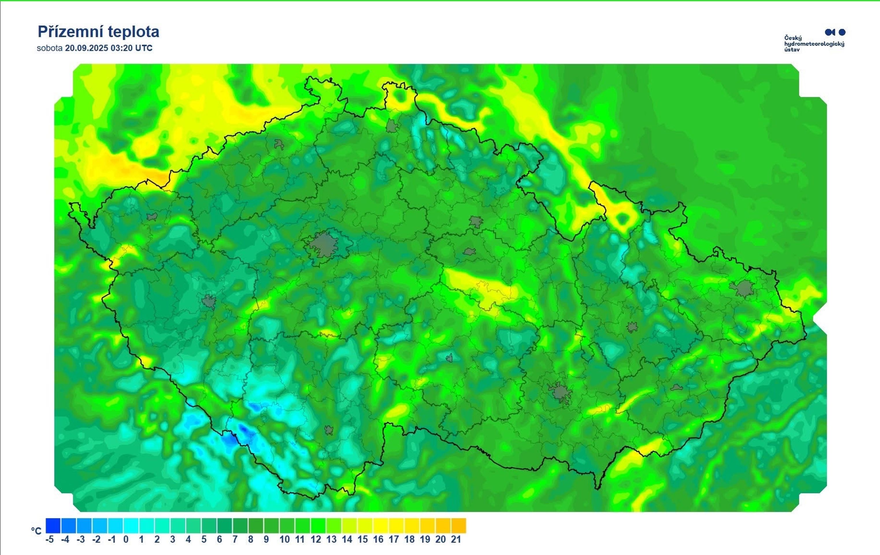Počasí v sobotu 20. 9. 2025 - Počasí v sobotu 20. 9. 2025 (2/2)