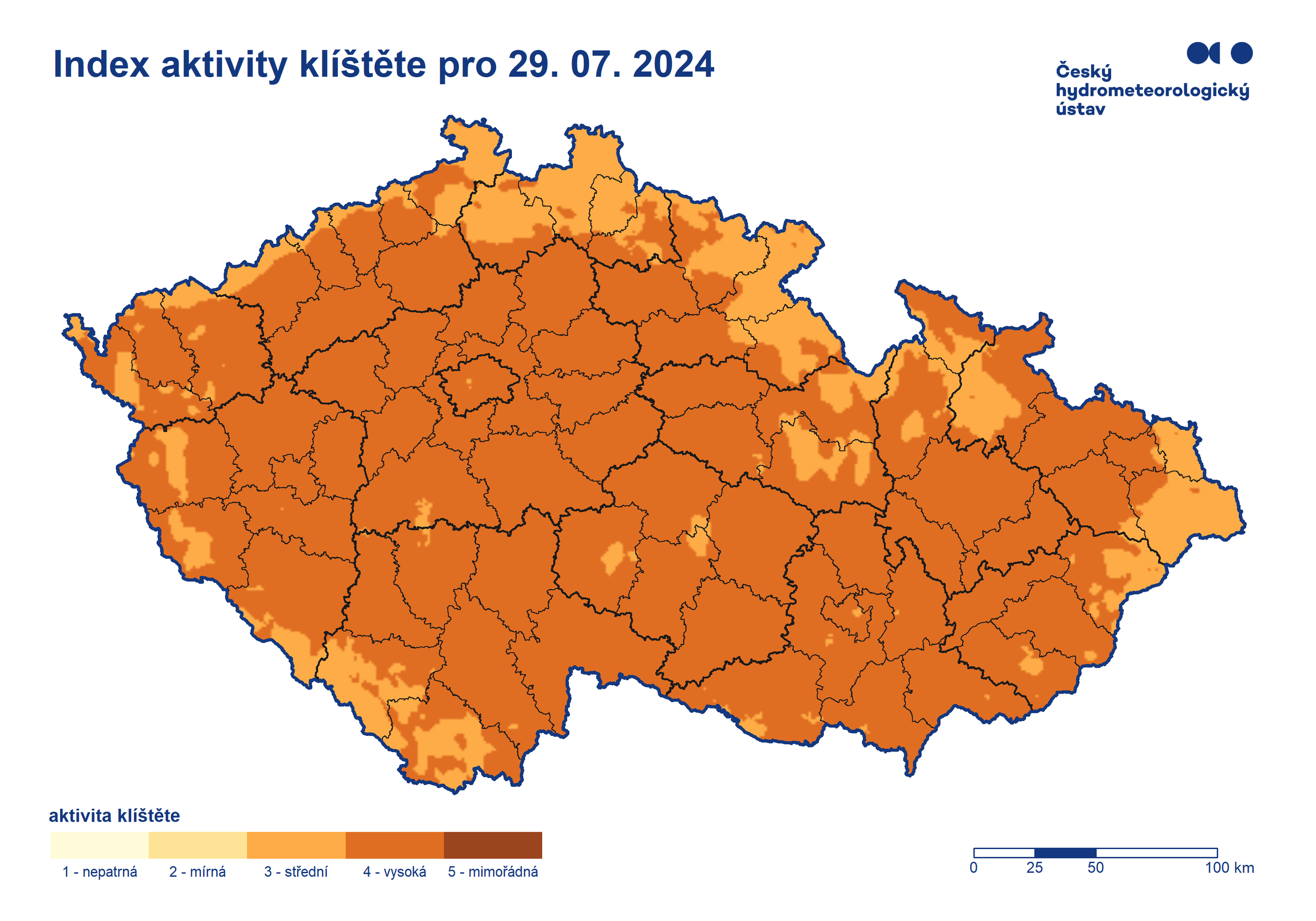 Aktivita klíšťat, 29. 7. 2024 - Aktivita klíšťat (1/3)