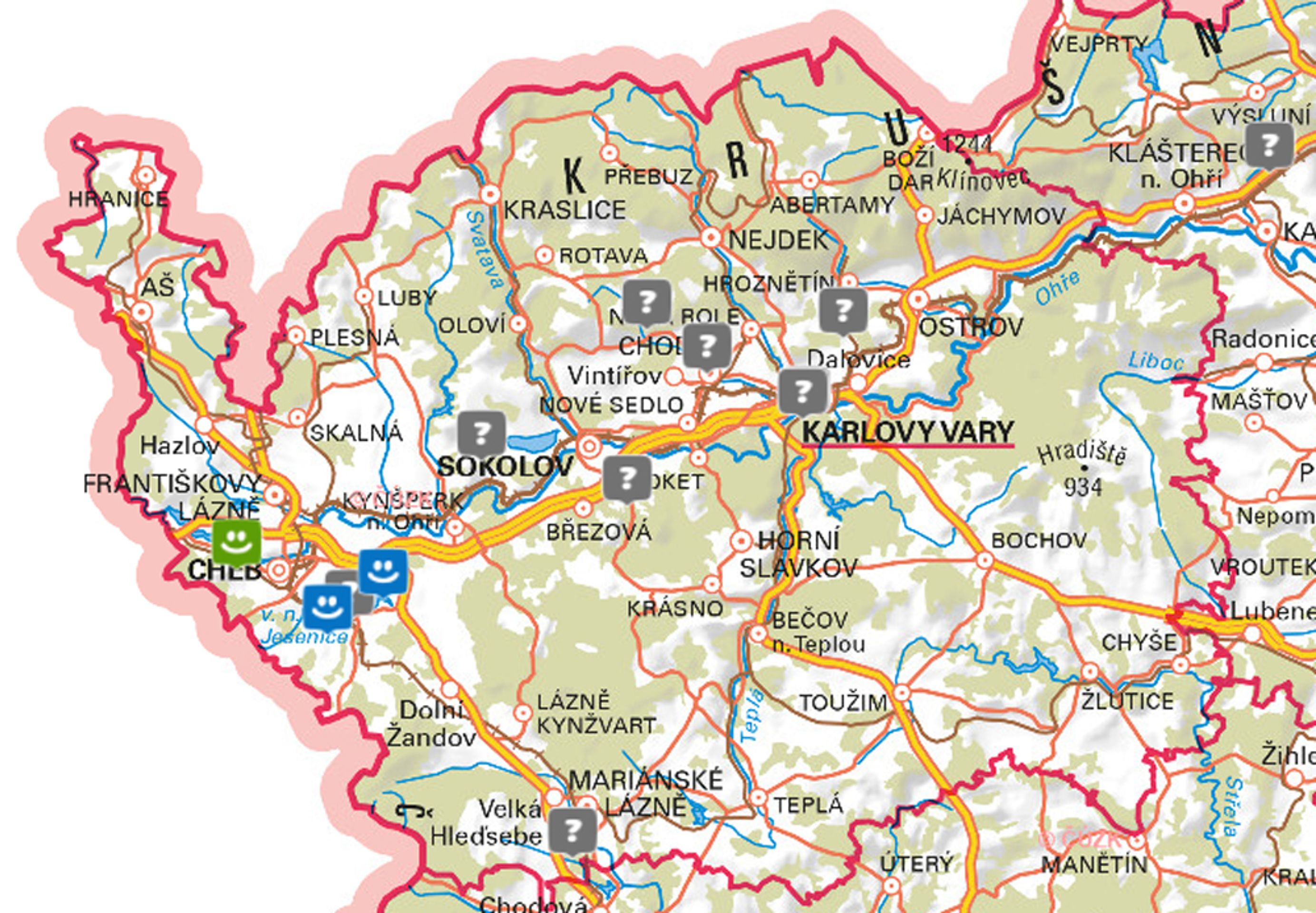 Karlovarský kraj - Kvalita vody ke koupání (4/13)
