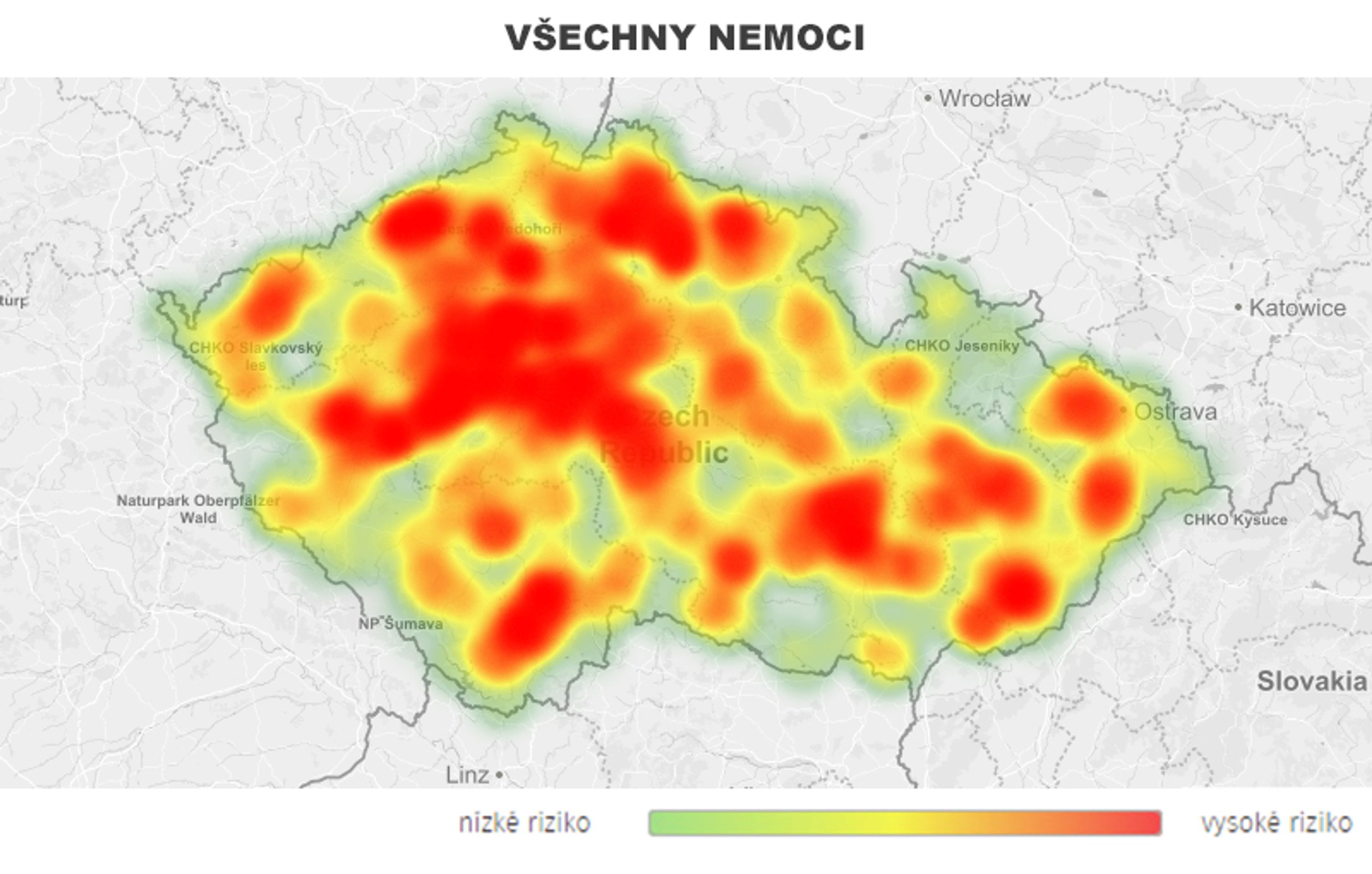 Mapa aktivity klíšťat na území České republiky - VŠECHNY NEMOCI - GALERIE: Mapa aktivity klíšťat na území České republiky (1/7)