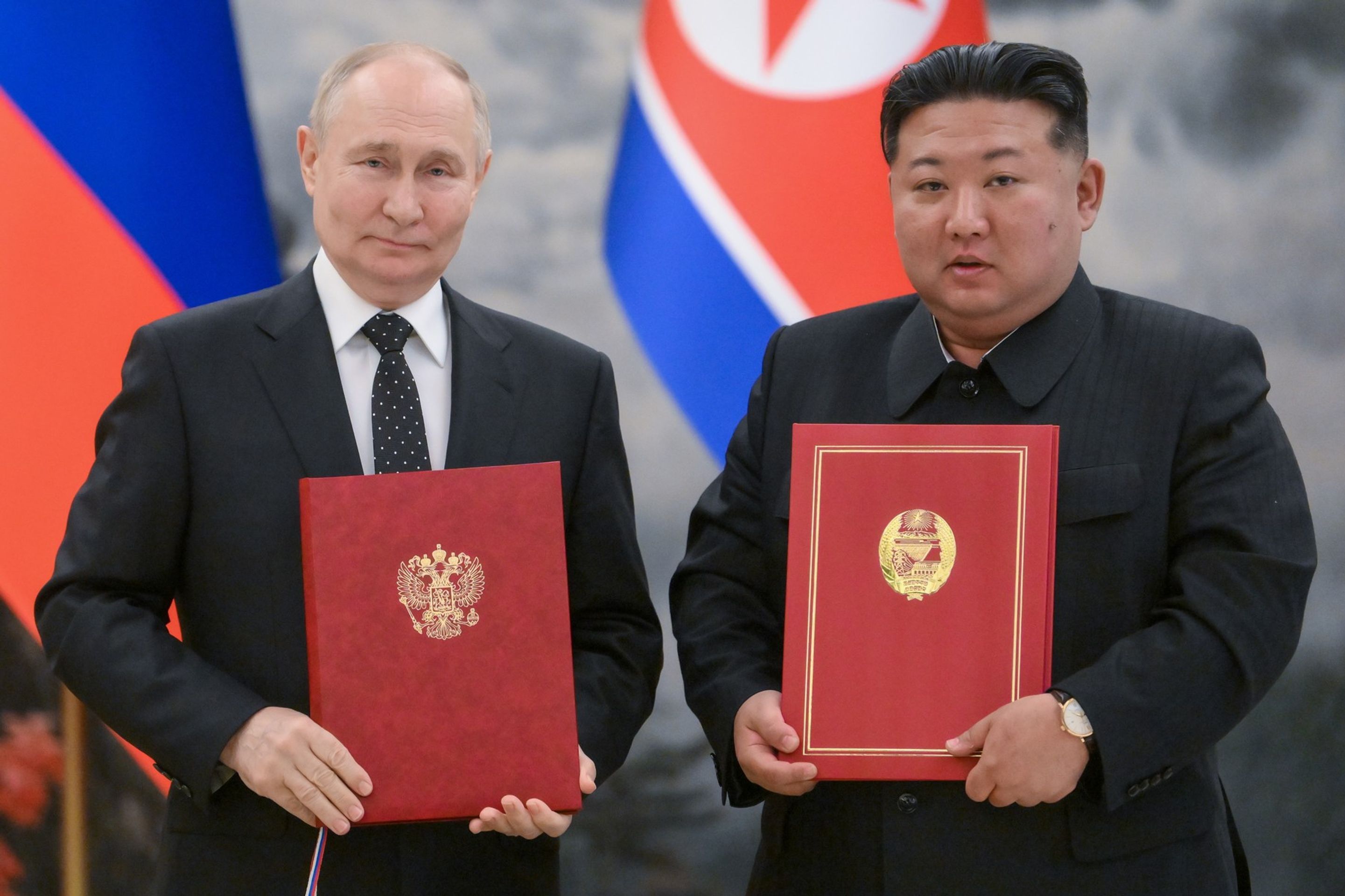 Vladimir Putin a Kim Čong-Un podepsali dohodu o strategické spolupráci, 19. 6. 2024 - Vladimir Putin navštívil Severní Koreu (10/10)