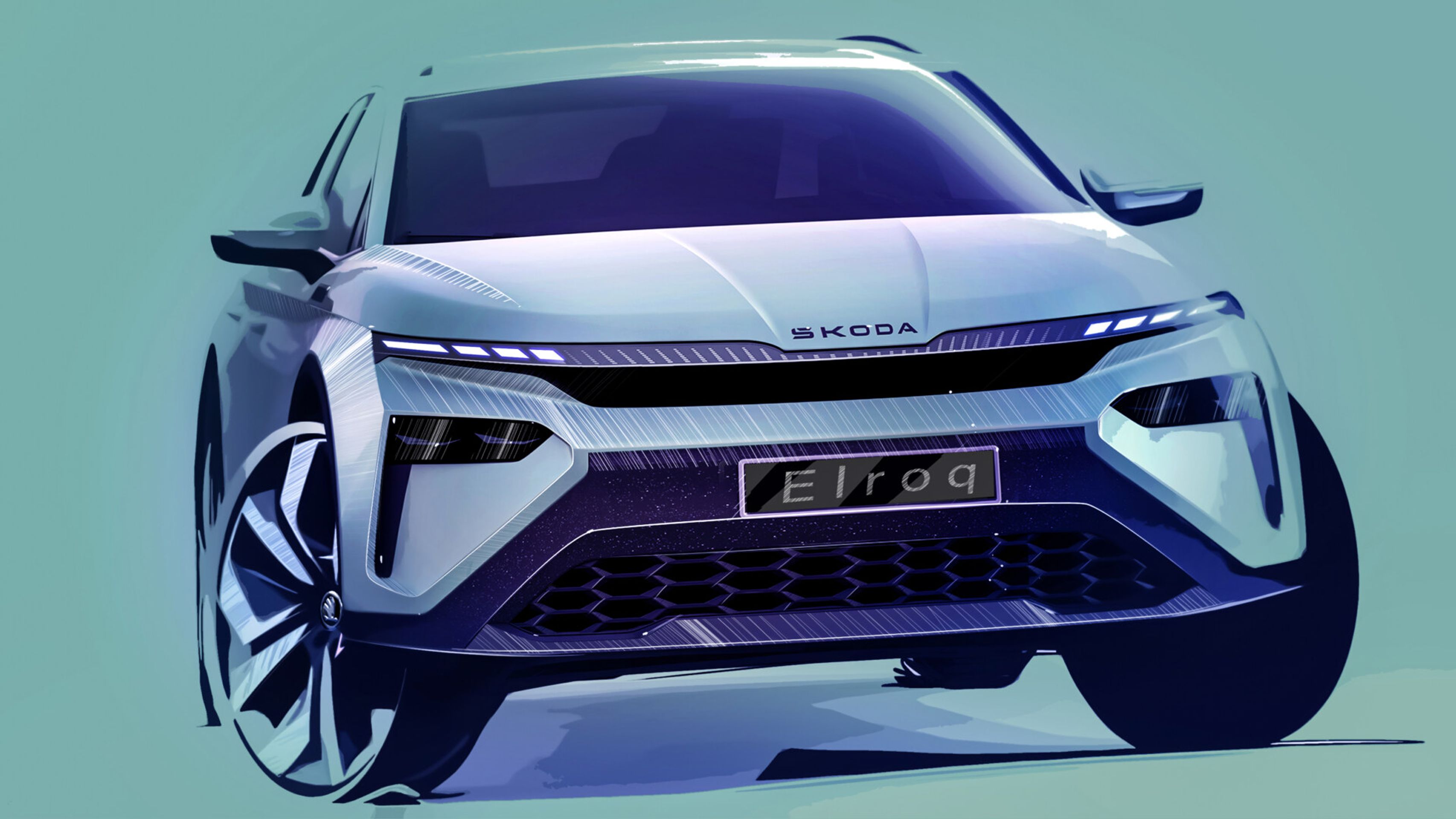 Škoda Elroq na designových skicách - Škoda Elroq pod kamufláží (4/19)