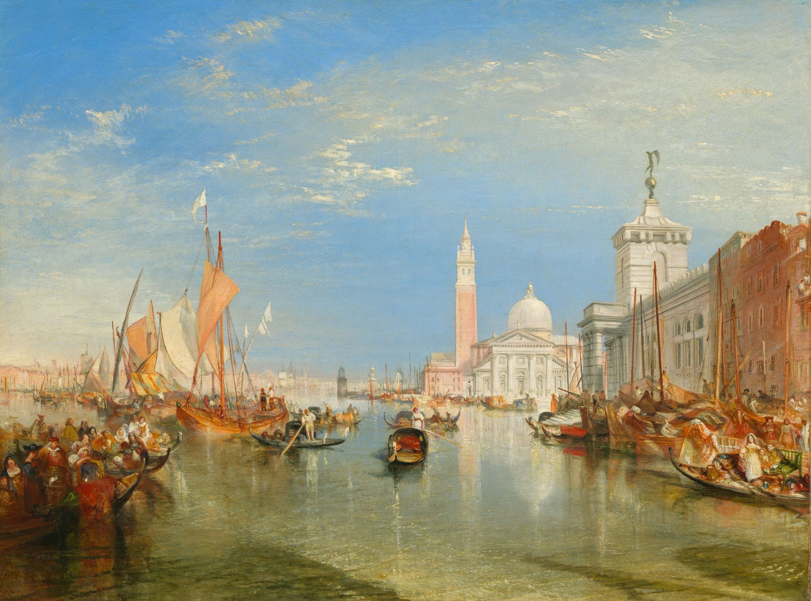 Joseph Turner - Benátky - The Dogana and San Giorgio Maggiore (1834) - Joseph Mallord William Turner (2/4)