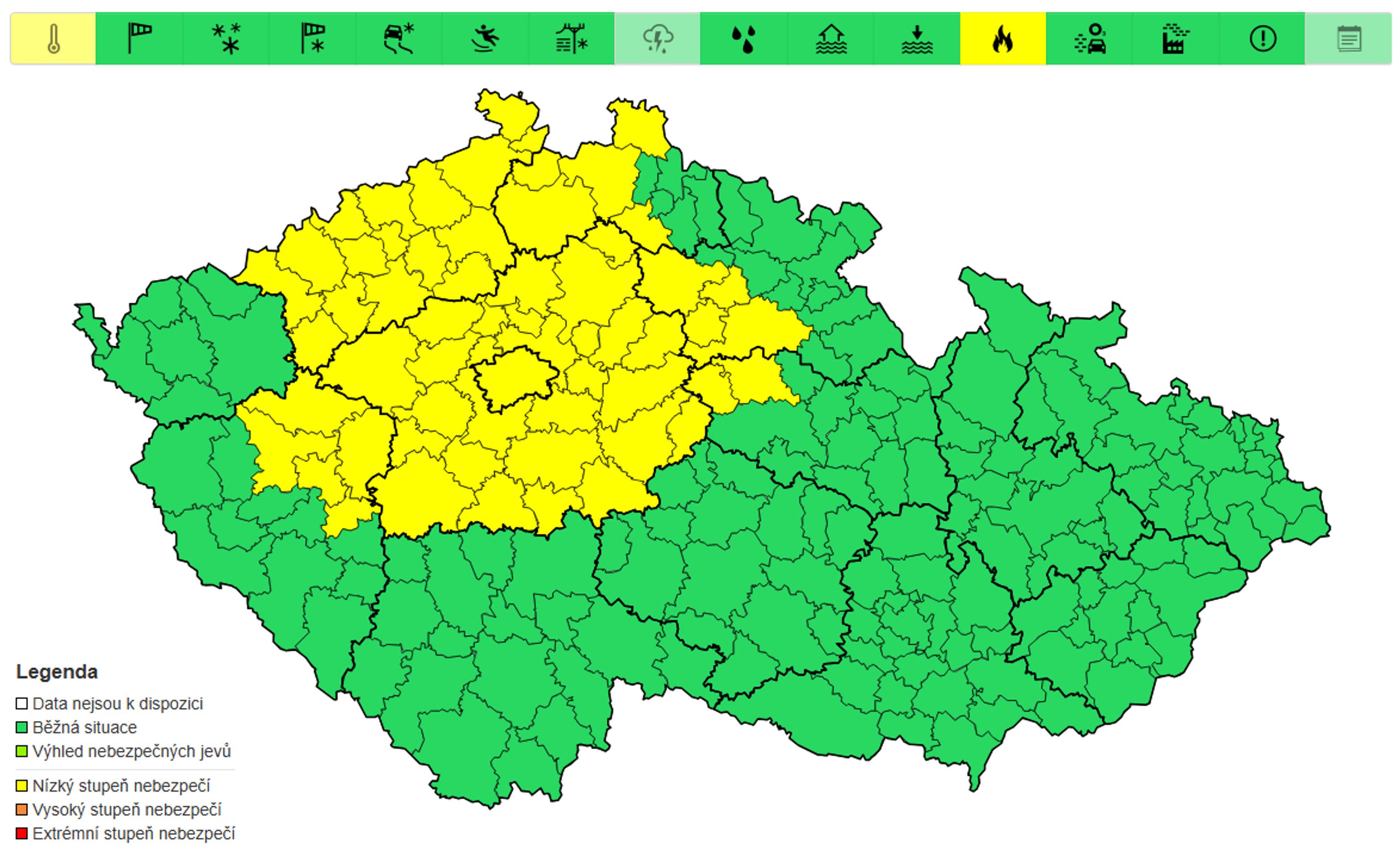 Výstraha před požáry, 30. 6. a 1. 7. 2025 - Předpověď počasí (6/6)
