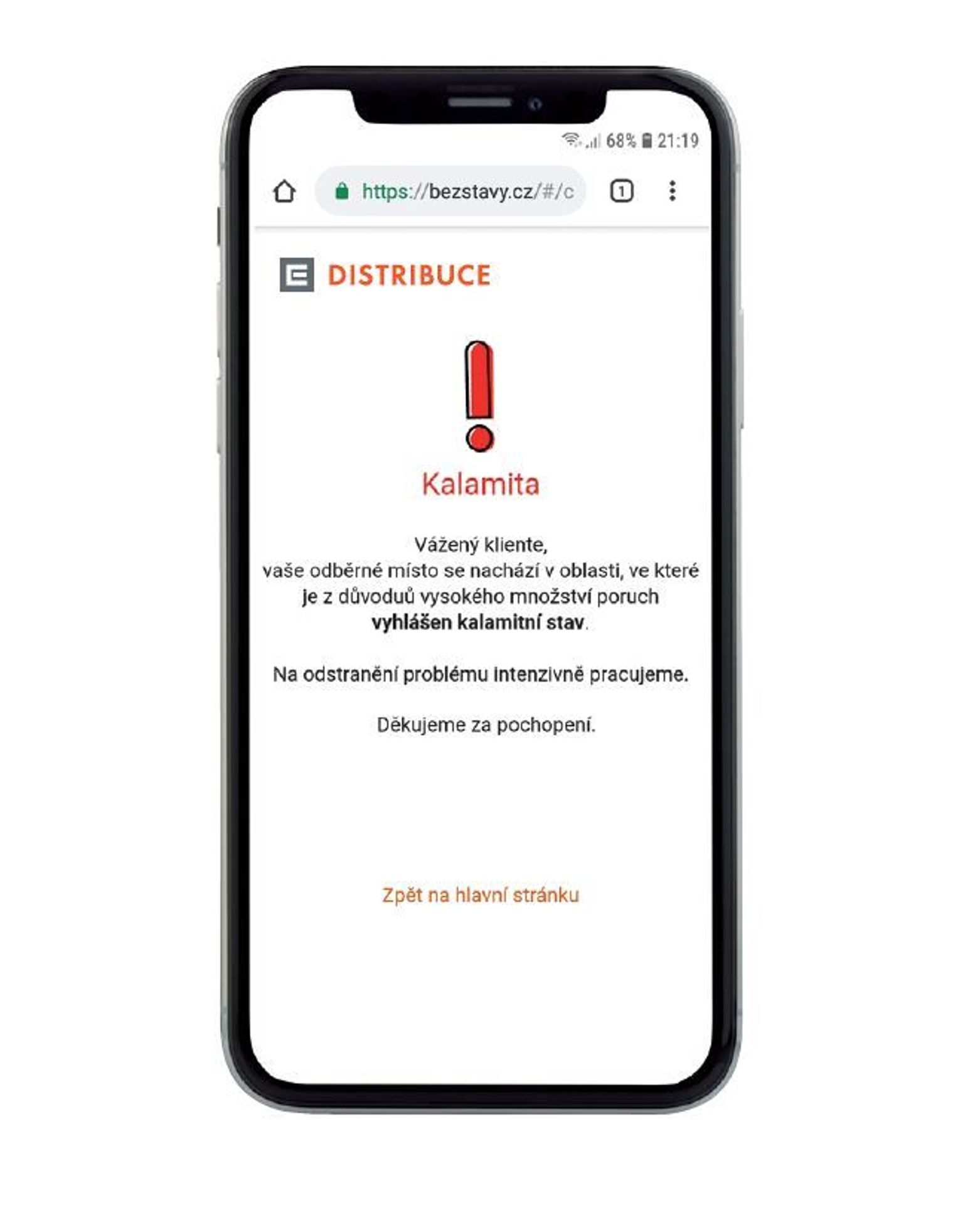 ČEZ - bez štávy - 2 - GALERIE: Nový web k hlášení výpadků elektřiny (2/3)