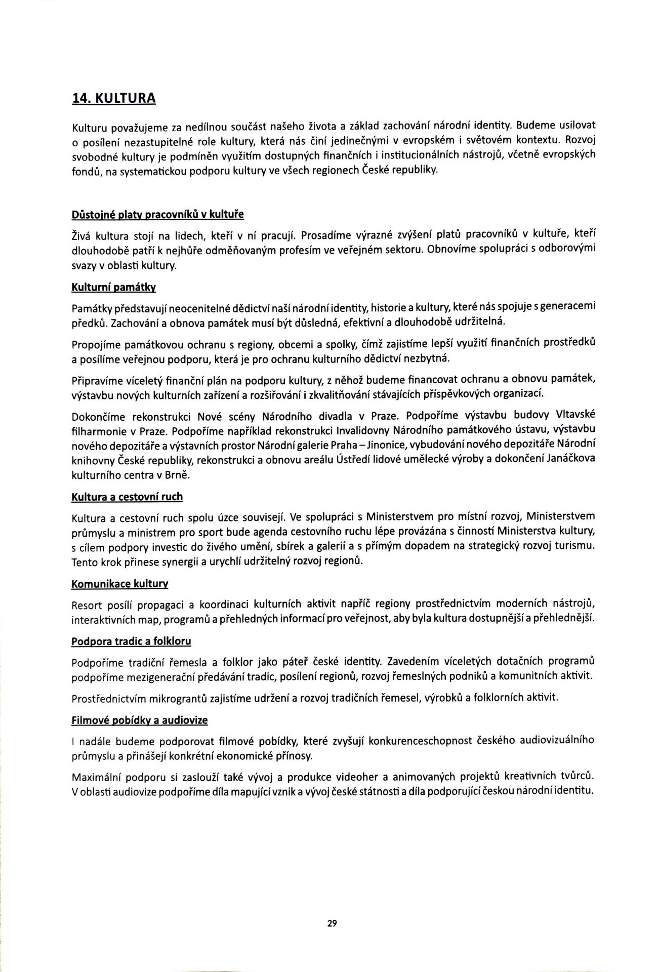 Návrh programového prohlášení vlády ČR – listopad 2025 (29) - Návrh programového prohlášení vlády ČR – listopad 2025 (29/38)