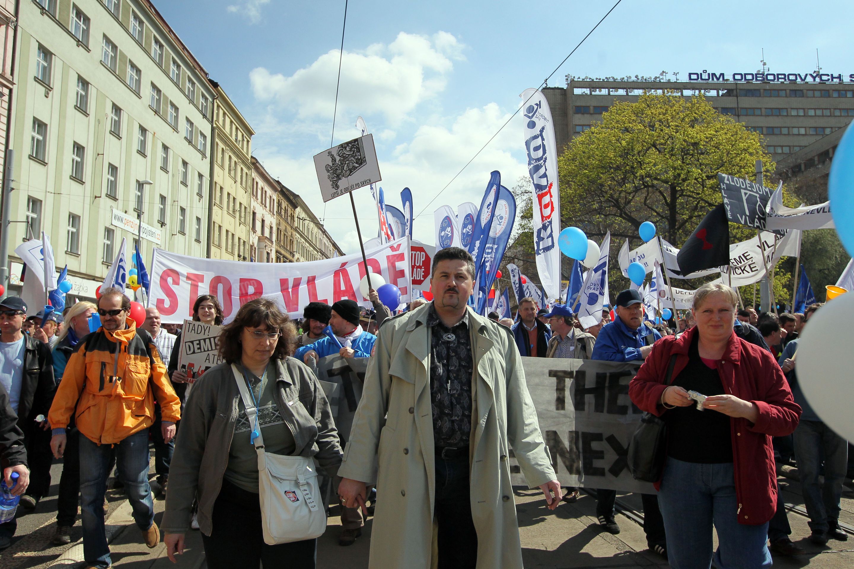 Demonstrace proti vládním reformám - 5 - Demonstrace proti vládním reformám v Praze (4/23)