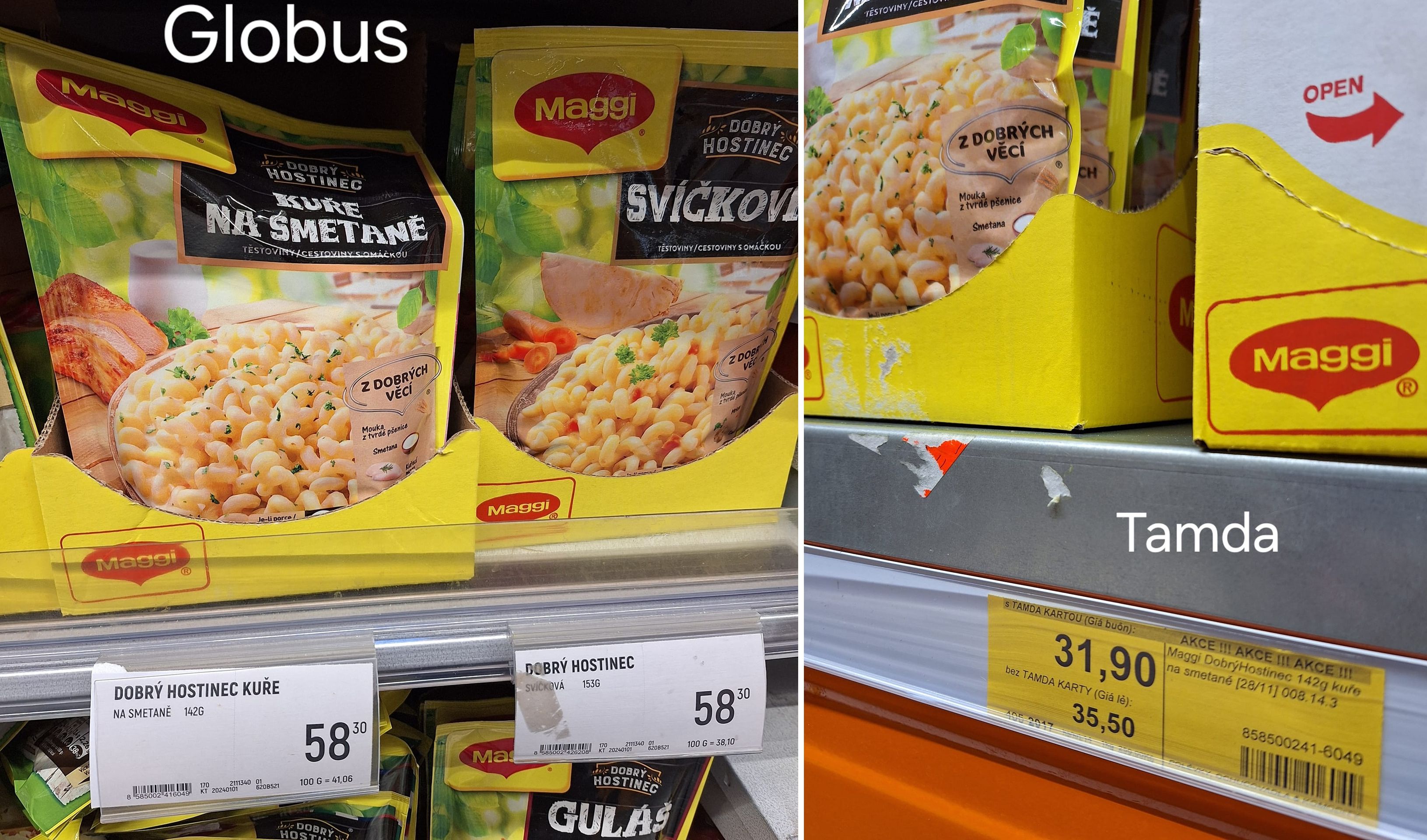 Maggi těstoviny - Srovnání cen v Ústí nad Labem (7/11)