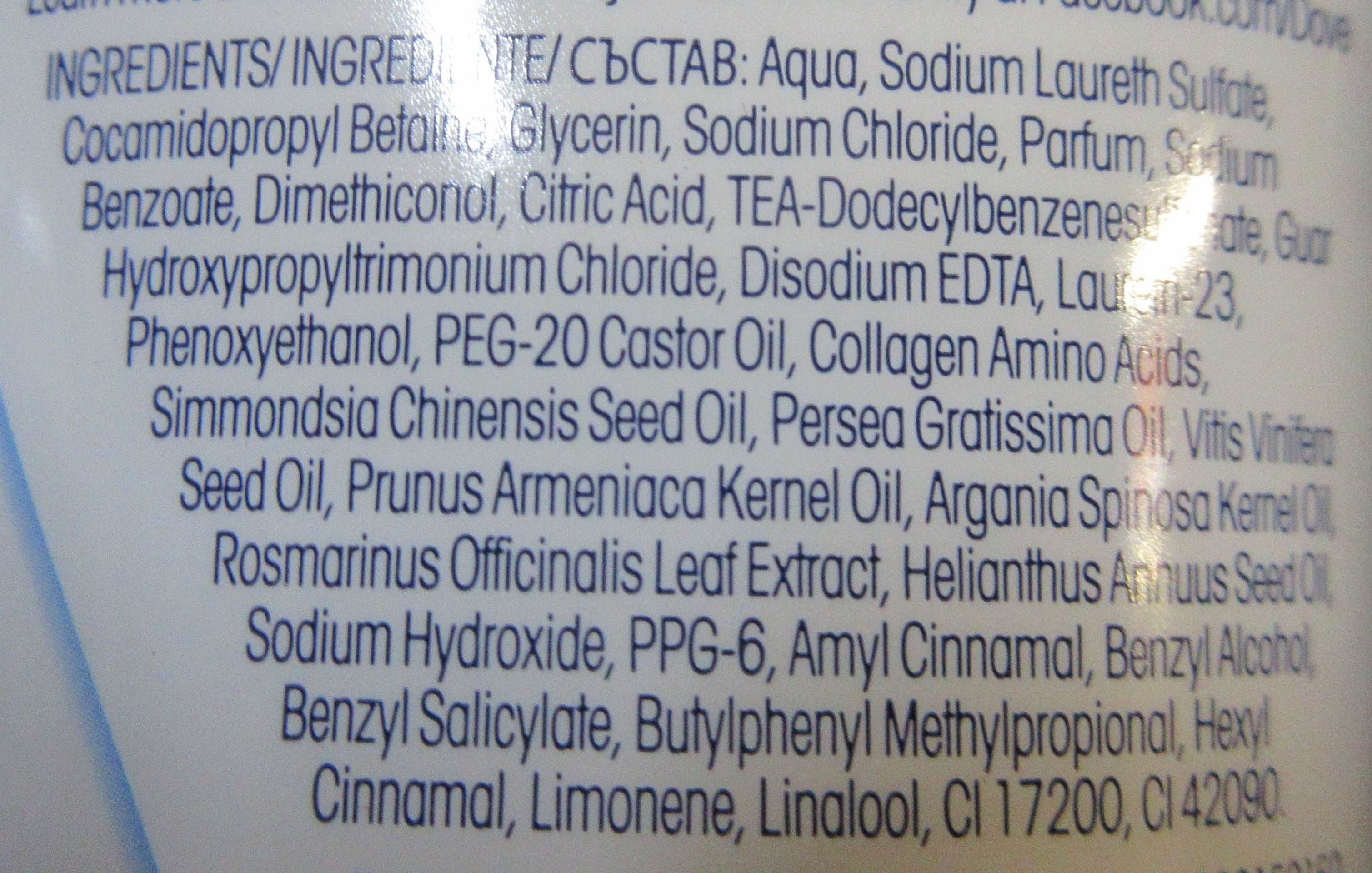 Šampon Dove OXYGEN & MOISTURE (1) - Zdraví nebezpečná kosmetika (16/19)
