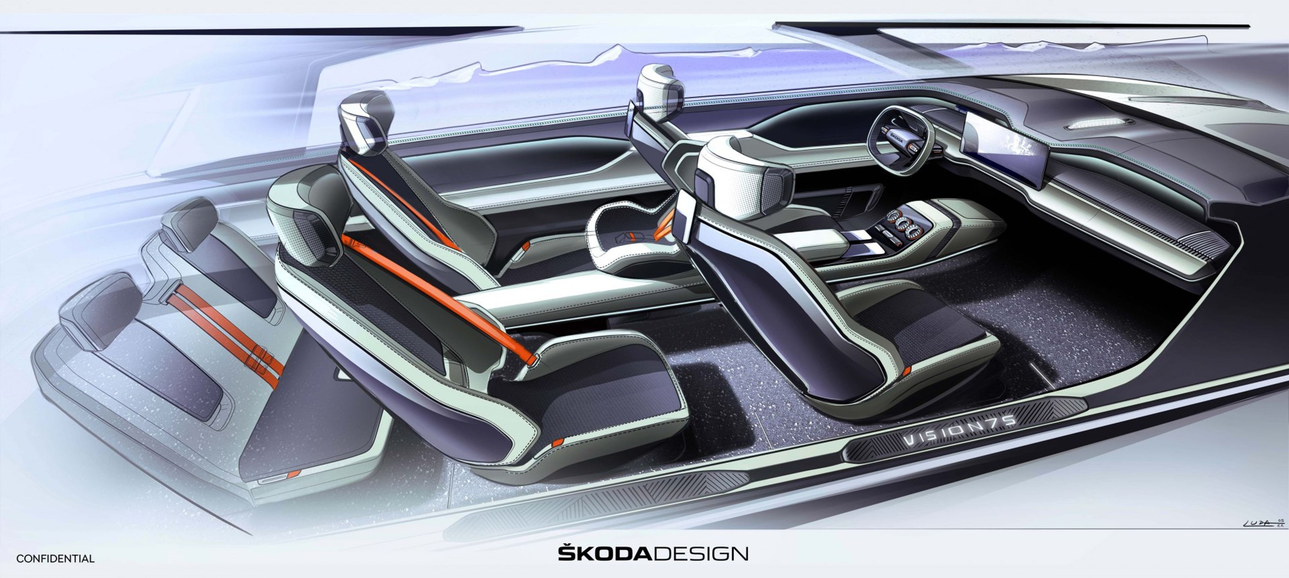 Studie Škoda Vision 7S - Nová Škoda Vision 7S do detailů (9/20)