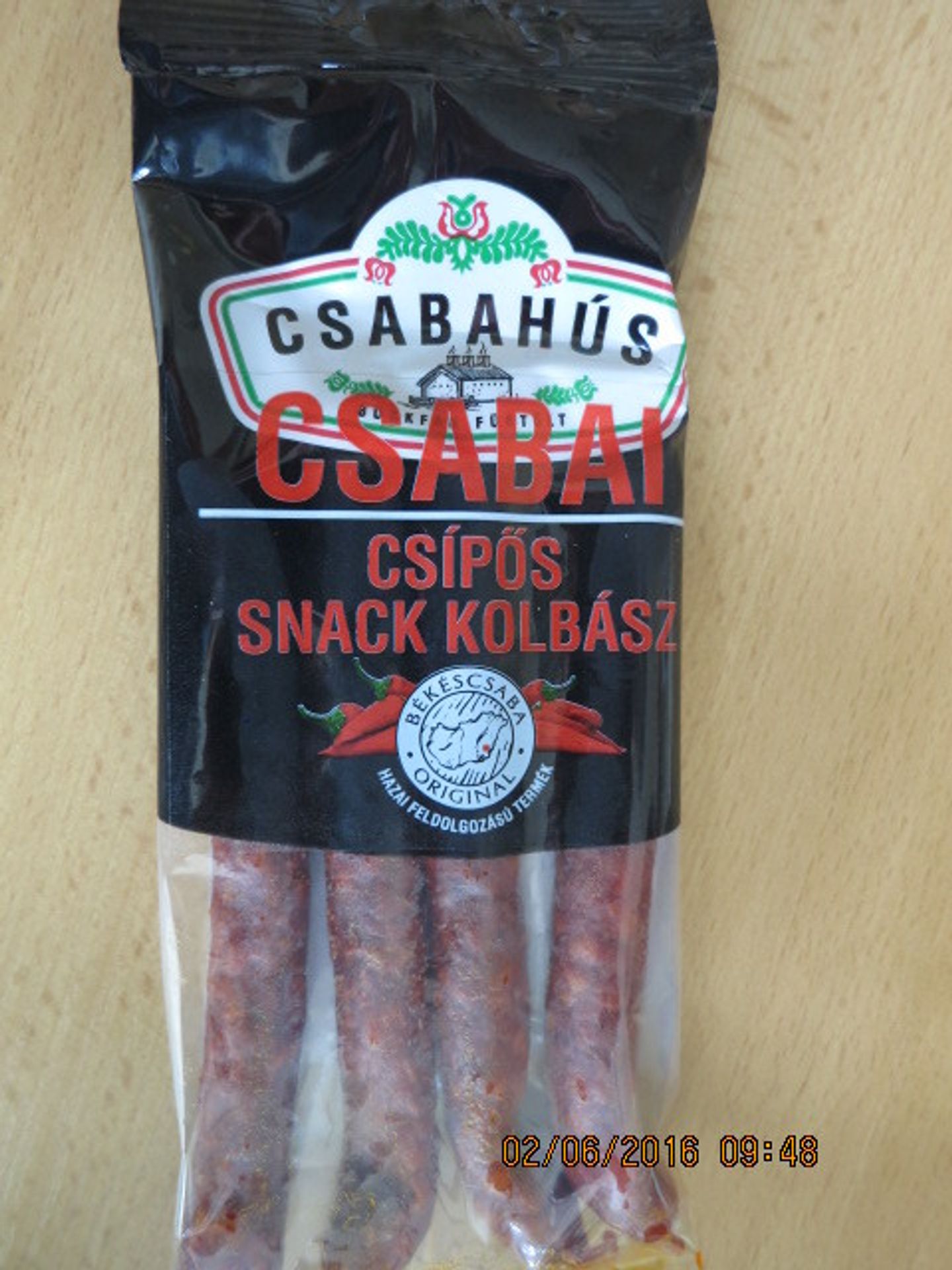 Nevyhovující potraviny - CSABAHÚS CSABAI CSÍPÖS SNACK KOLBÁSZ - GALERIE: Nevyhovující potraviny (1/5)
