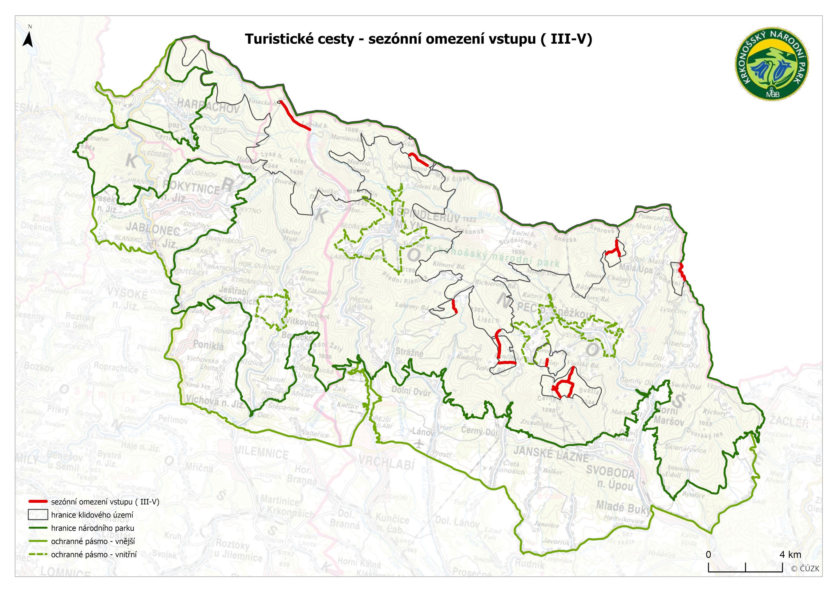 Sezonní omezení vstupu v Krkonošském národním parku (5) - Sezonní omezení vstupu v Krkonošském národním parku (2/13)