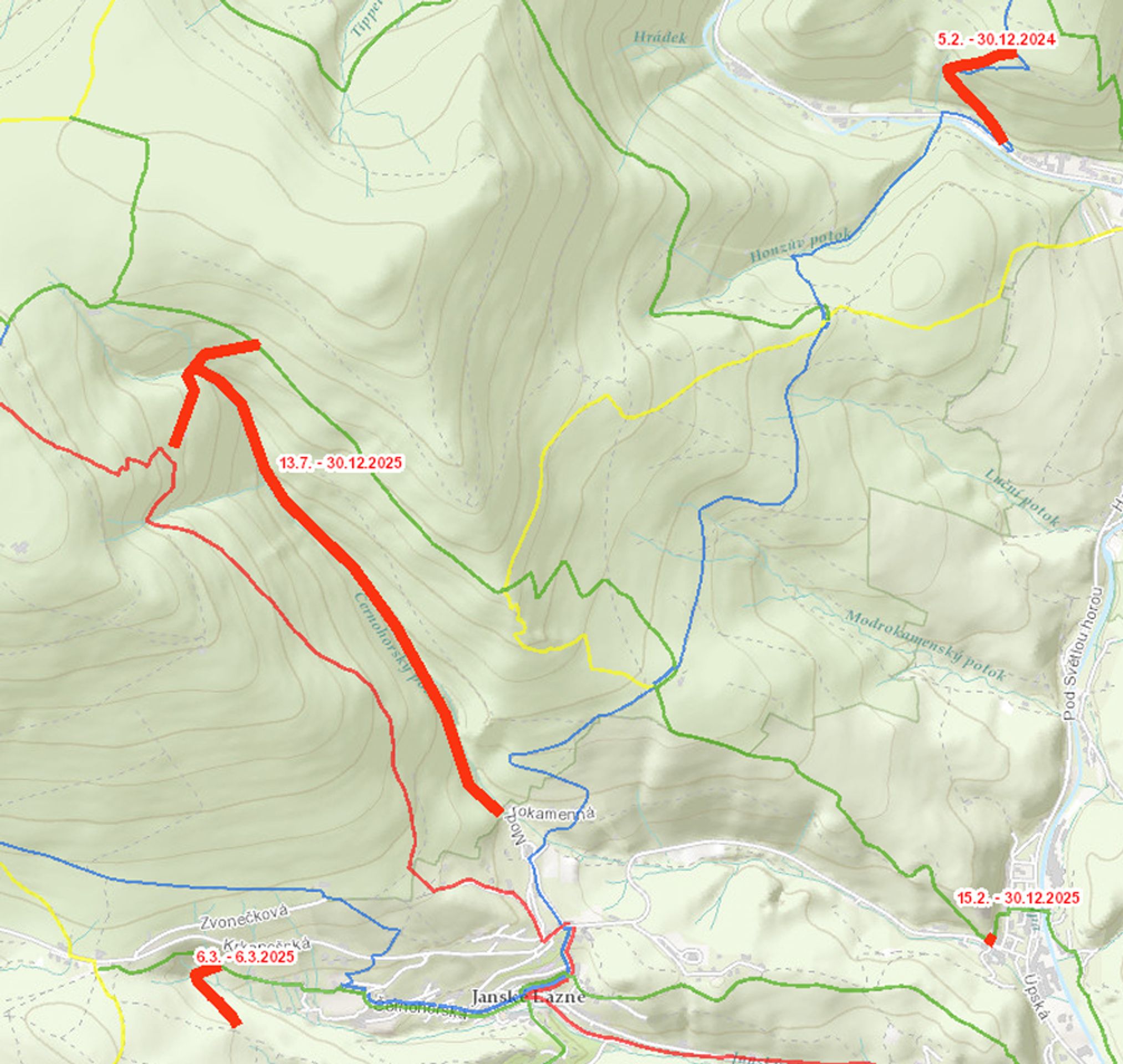 Uzavřené cesty v Krkonošském národním parku (7) - Uzavřené cesty v Krkonošském národním parku (7/9)