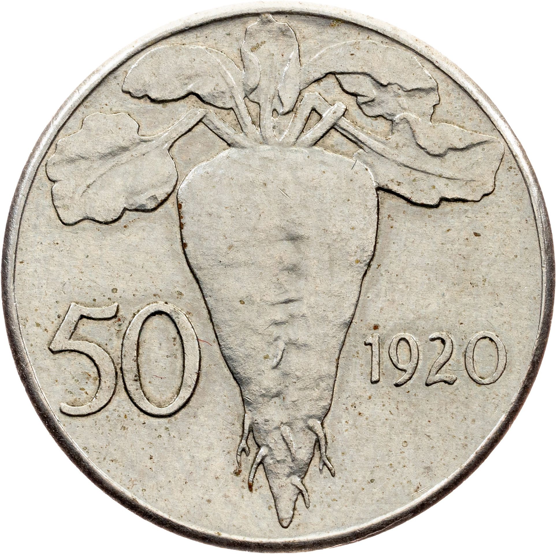 ČSR, 50 Stotin 1920, zkušební ražba, vyvolávací cena 100 000 Kč 2 (1) - Aukce mincí (1/23)