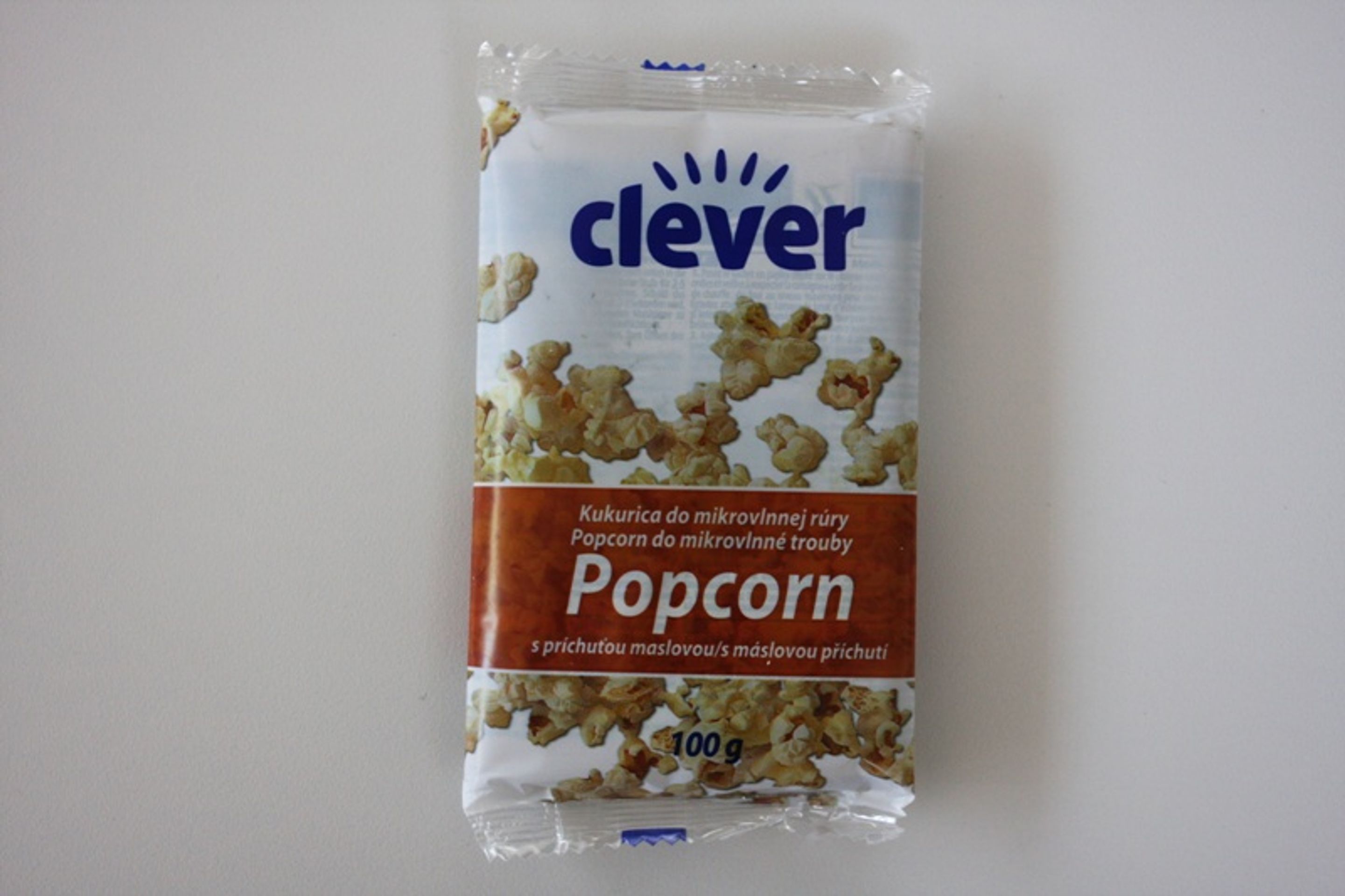 2. - 3. místo: Clever: Popcorn do mikrovlnné trouby s máslovou příchutí - GALERIE: Test popcornů s máslovou příchutí (2/16)