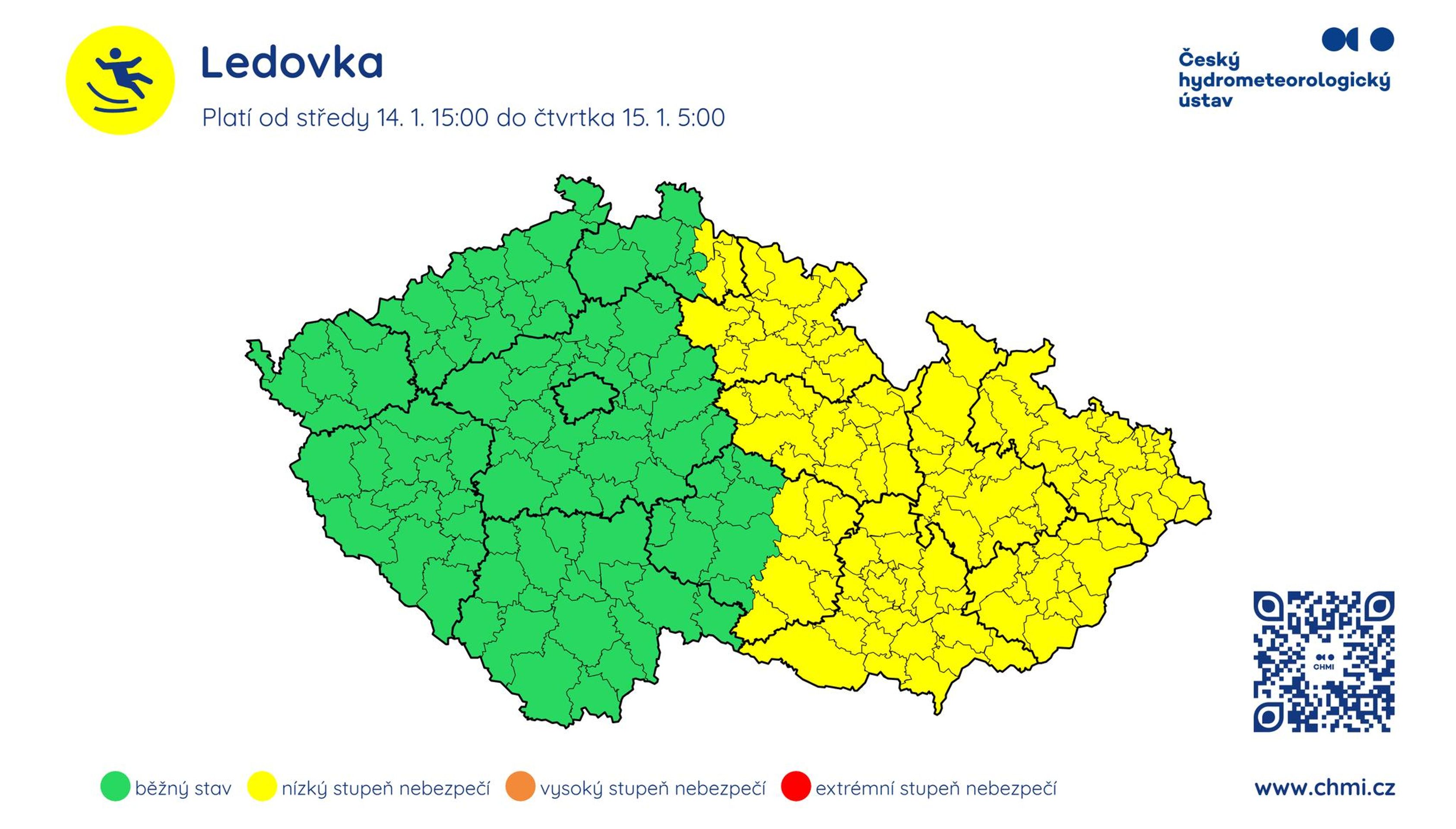 Výstraha ČHMÚ – Ledovka 3/3 - Výstraha ČHMÚ – Ledovka (3/3)