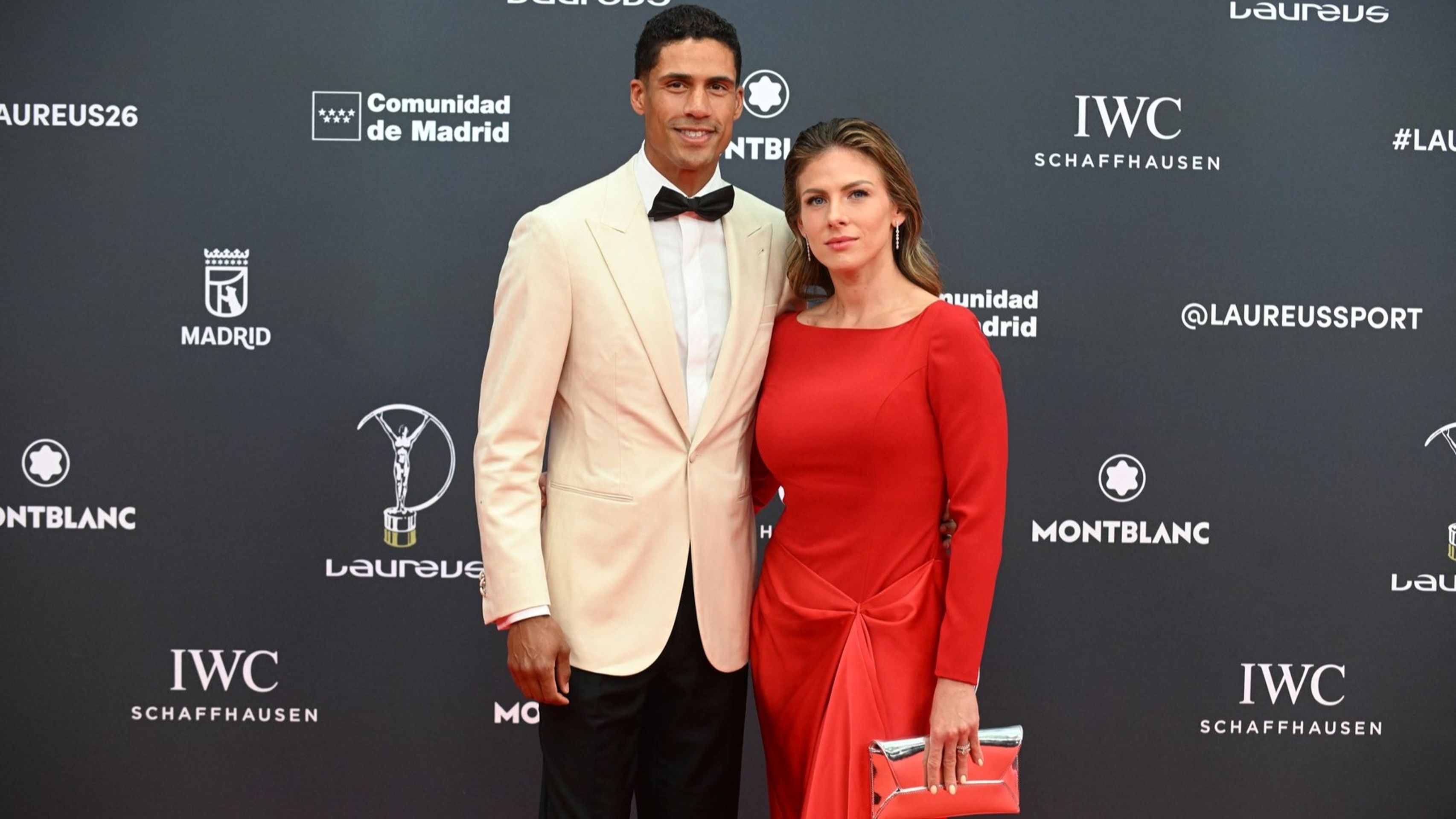 Raphaël Varane s manželkou Camille Tytgatovou - Sportovní Ocaři, předání cen Laureus (7/11)