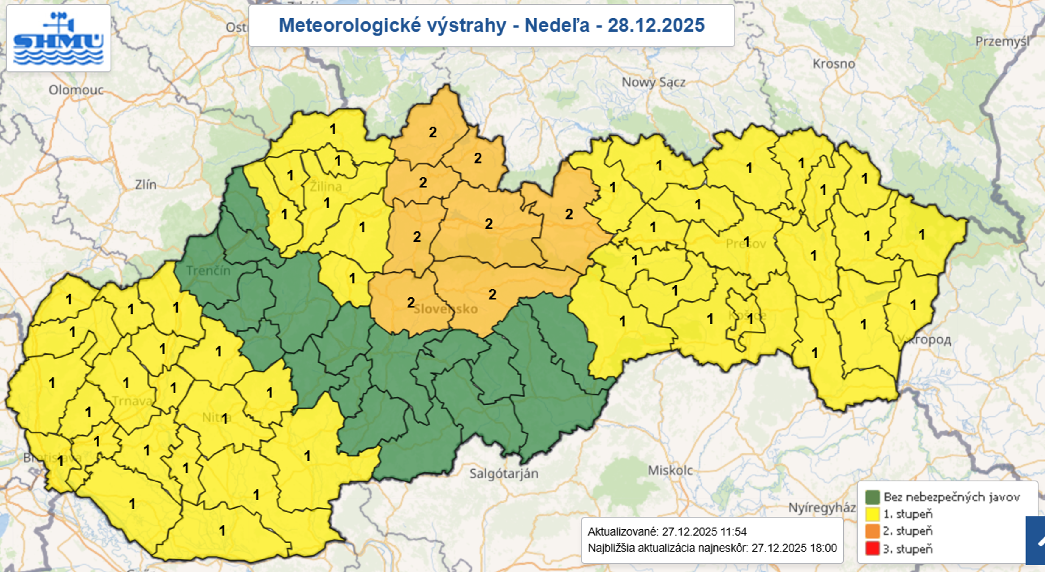 Meteorologická situace na Slovensku - Meteorologická situace na Slovensku (2/3)
