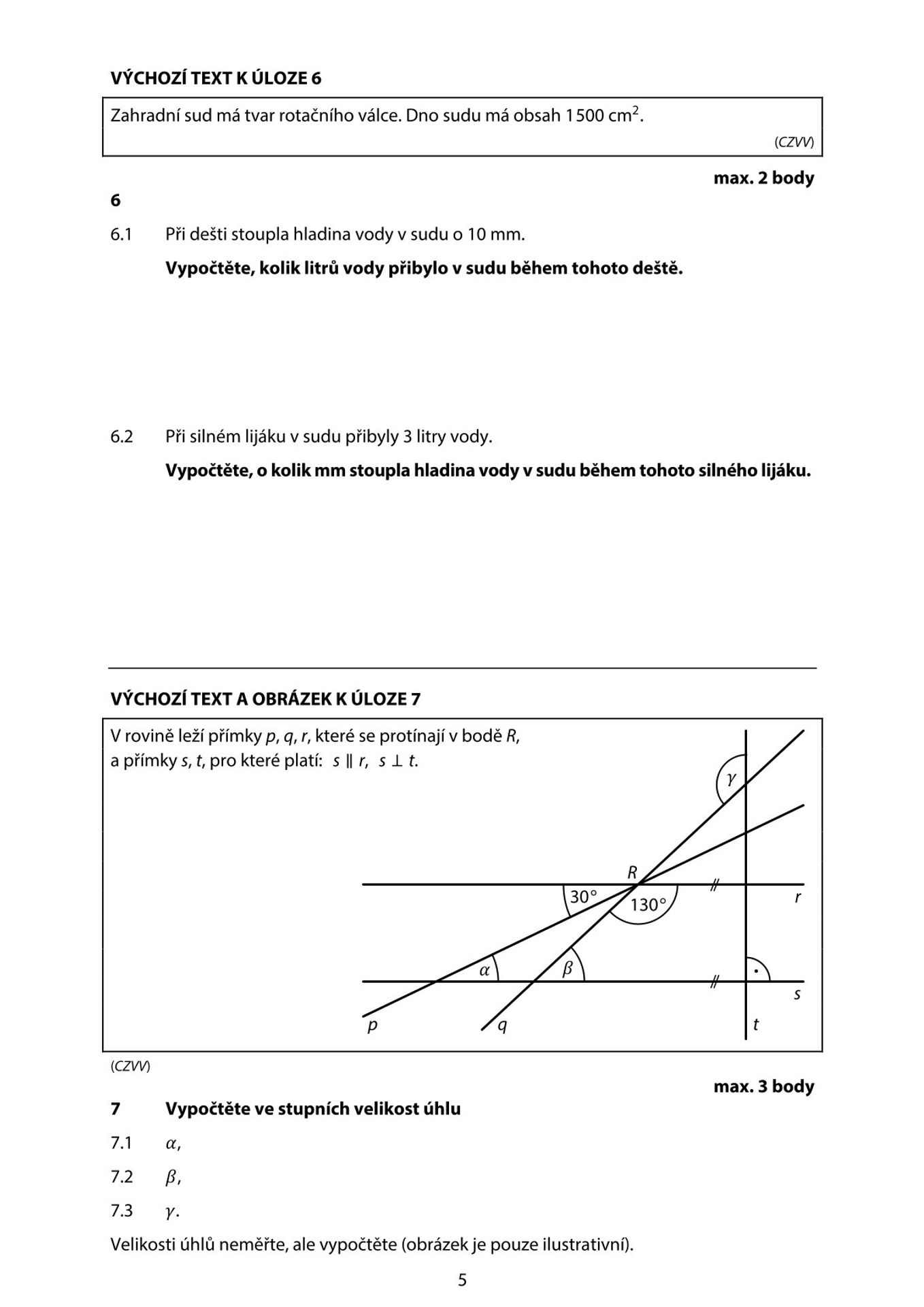 Didaktický test z matematiky – 1. řádný termín (5) - Didaktický test z matematiky – 1. řádný termín (5/12)