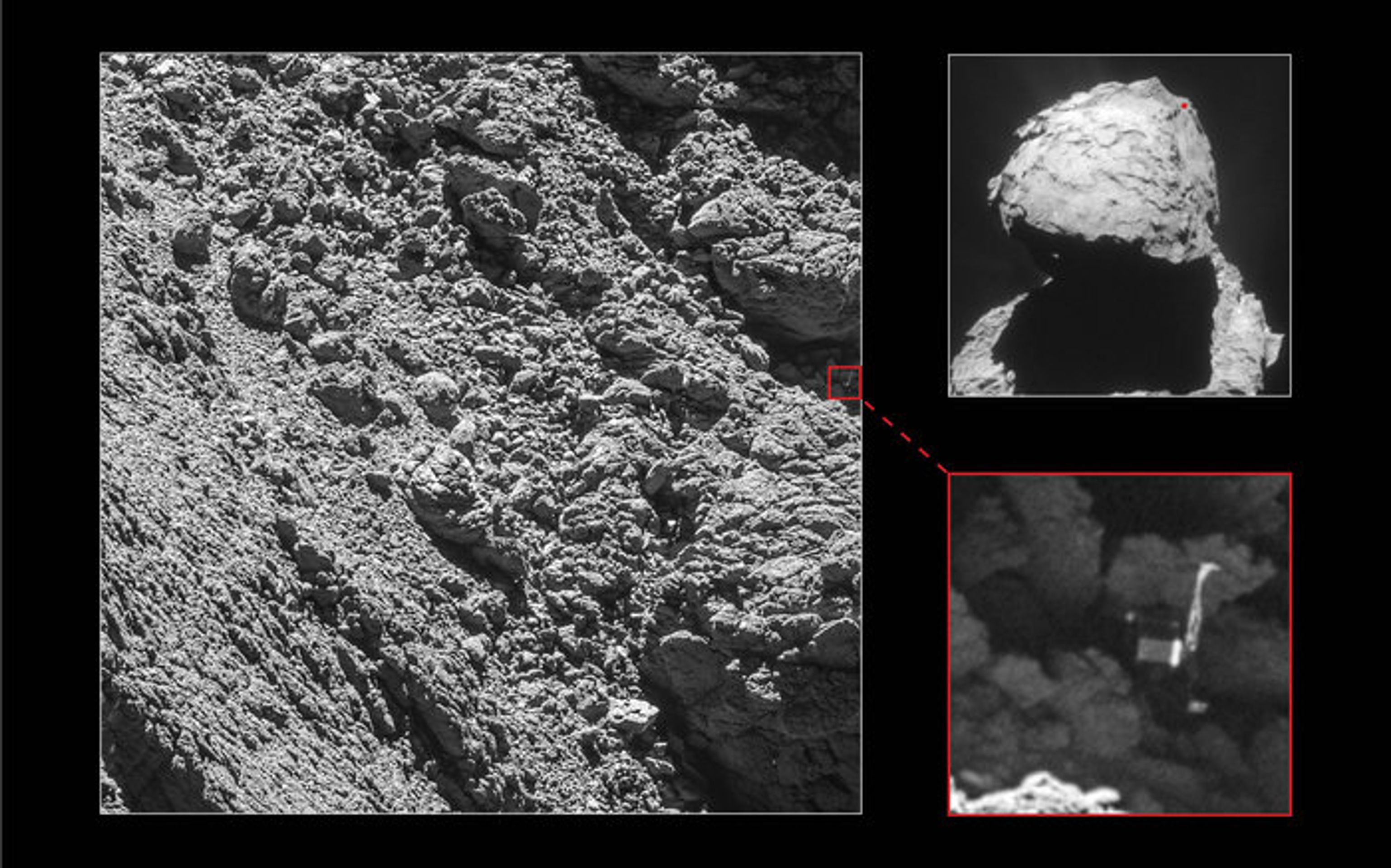 Philae nalezena! - GALERIE: Ztracený modul Philae nalezen (1/5)