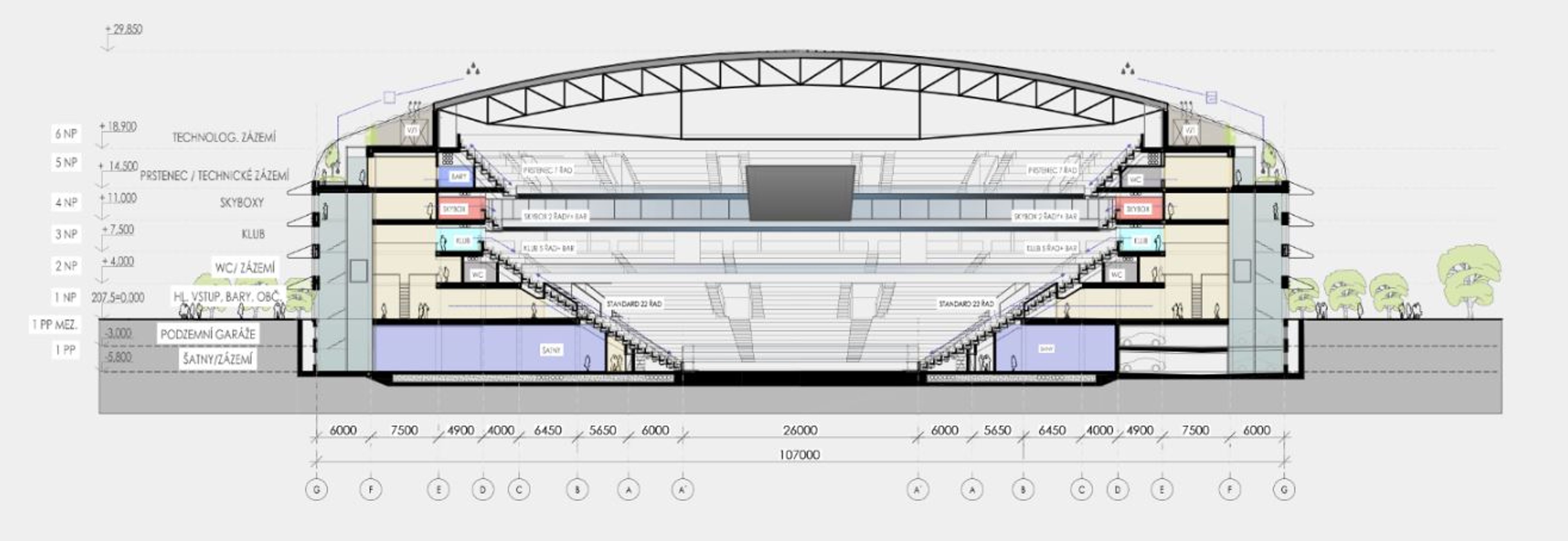 Vizualizace nové hokejové arény v Brně - Vizualizace nové arény v Brně (1/9)