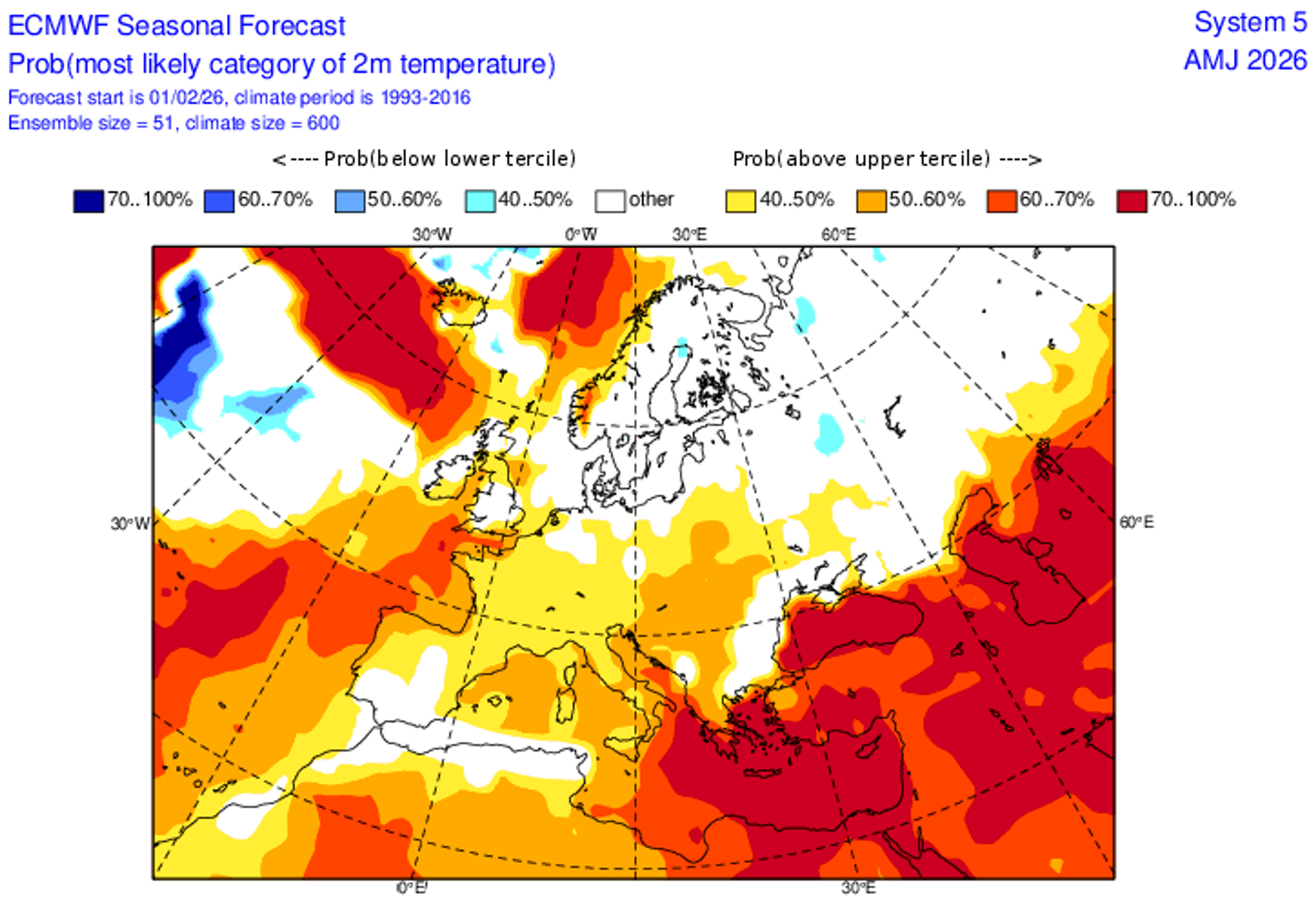 Sezónní předpověď ECMWF – duben 2026 - Sezónní předpověď ECMWF (2/4)