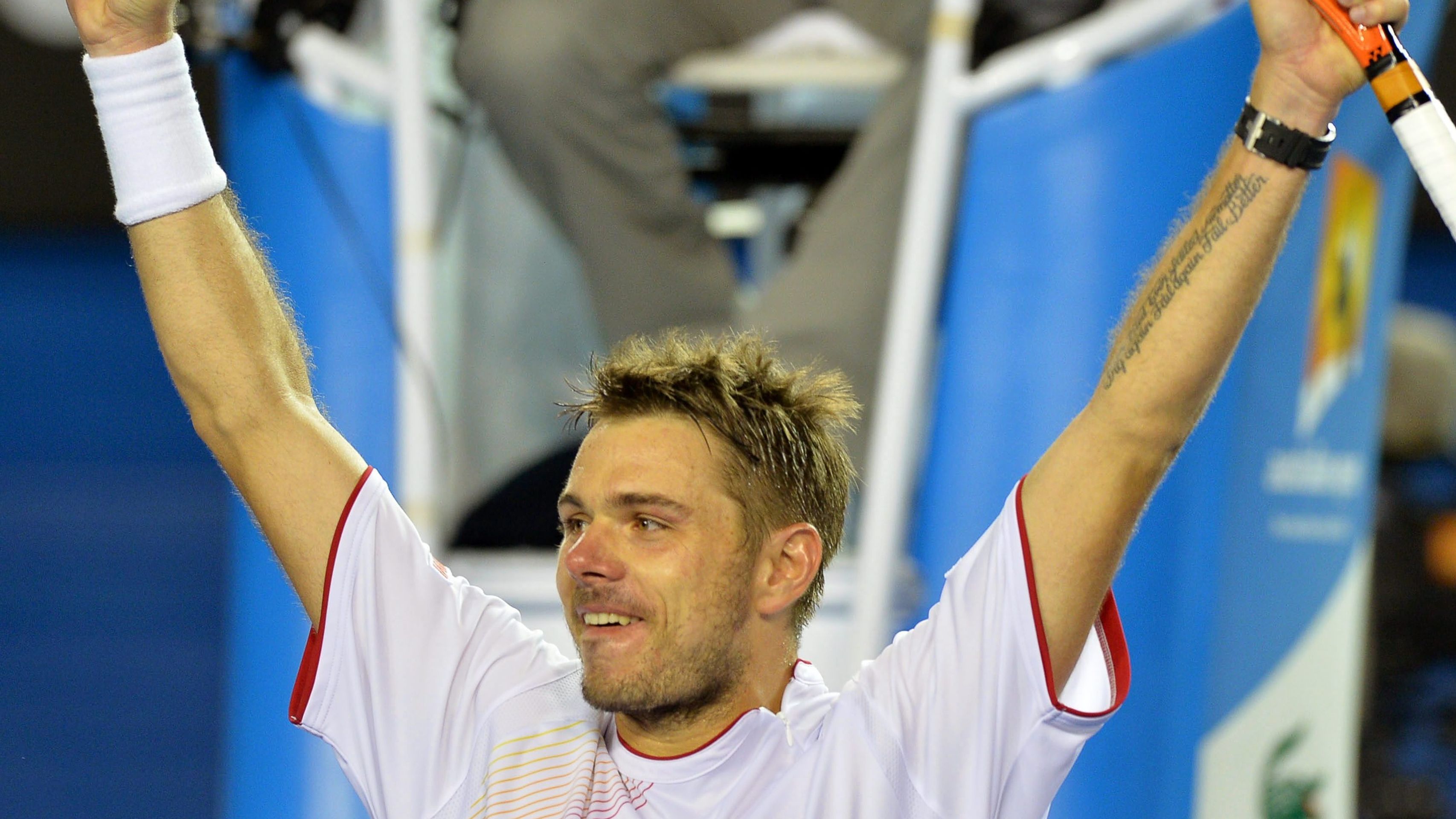 Stanislas Wawrinka - GALERIE: Stanislas Wawrinka porazil na Australian Open Novaka Djokoviče (12/13)