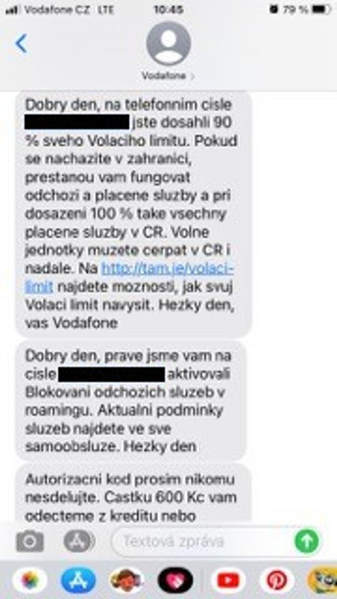 Nevyžádané mobilní služby - 5 - GALERIE: Ženě naúčtovali služby, které si neobjednala (4/8)